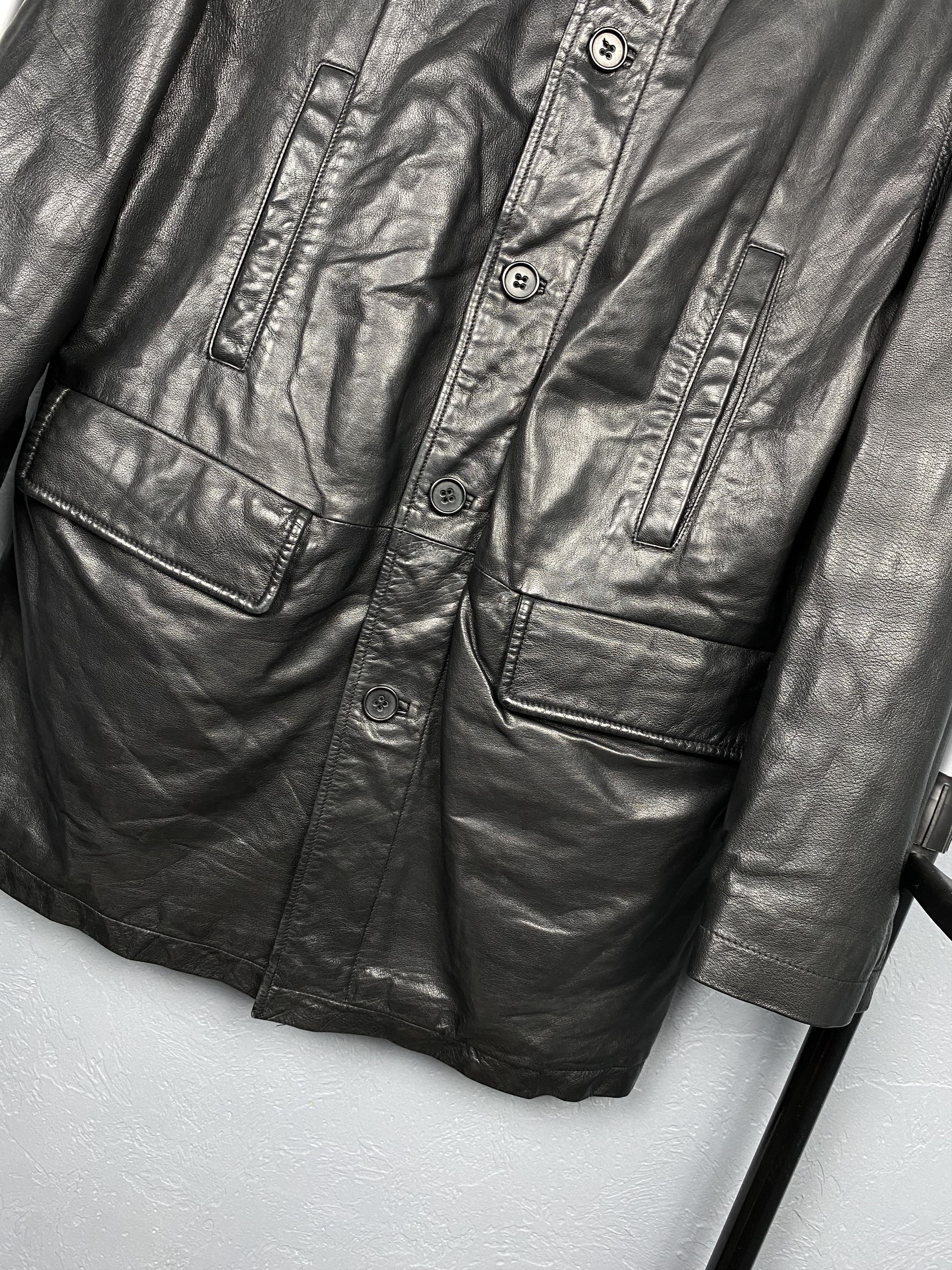 Yves Saint Laurent Yves Saint Laurent YSL Vintage Mens Leather Jacket Size US L / EU 52-54 / 3 - 3 Thumbnail