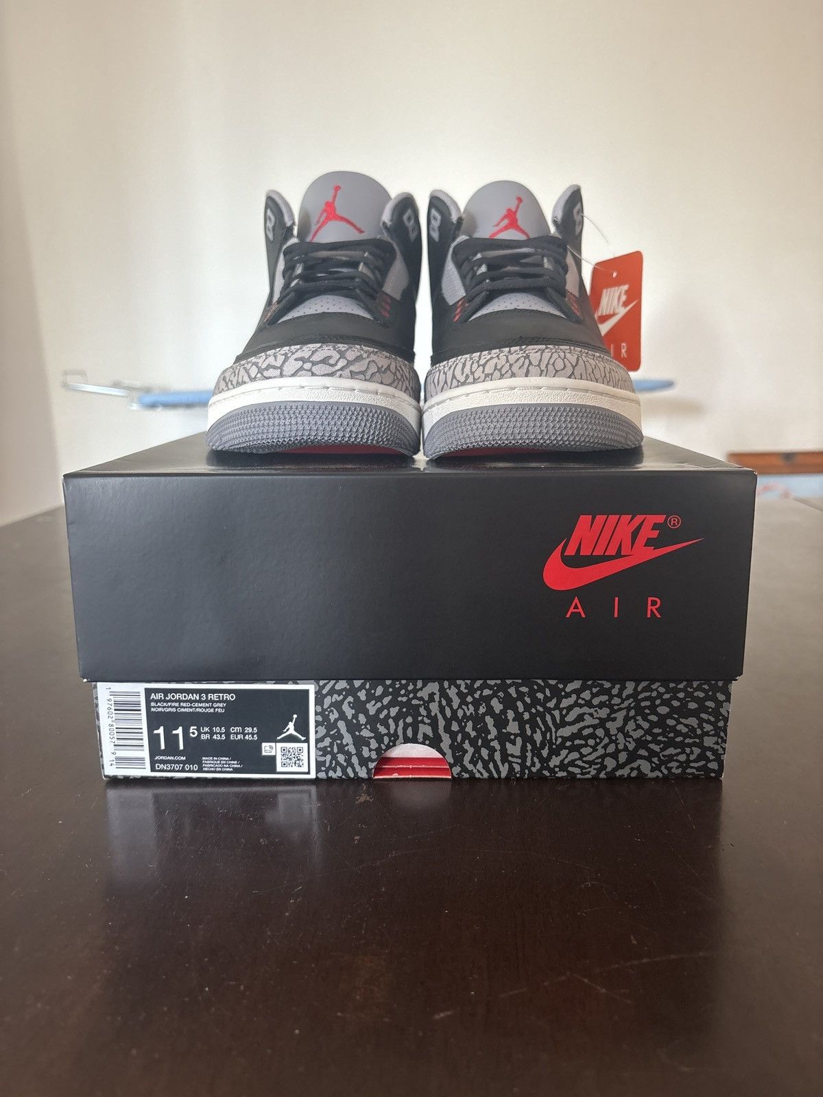 Jordan Brand Jordan 3 Black Cement 2024 Size US 11.5 / EU 44-45 - 7 Thumbnail