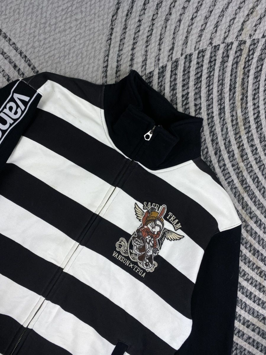 Vanson Leathers 🔥STEALS Vanson X T.F.O Embroidery Logo Stripes Zipper Jacket Size US M / EU 48-50 / 2 - 8 Thumbnail