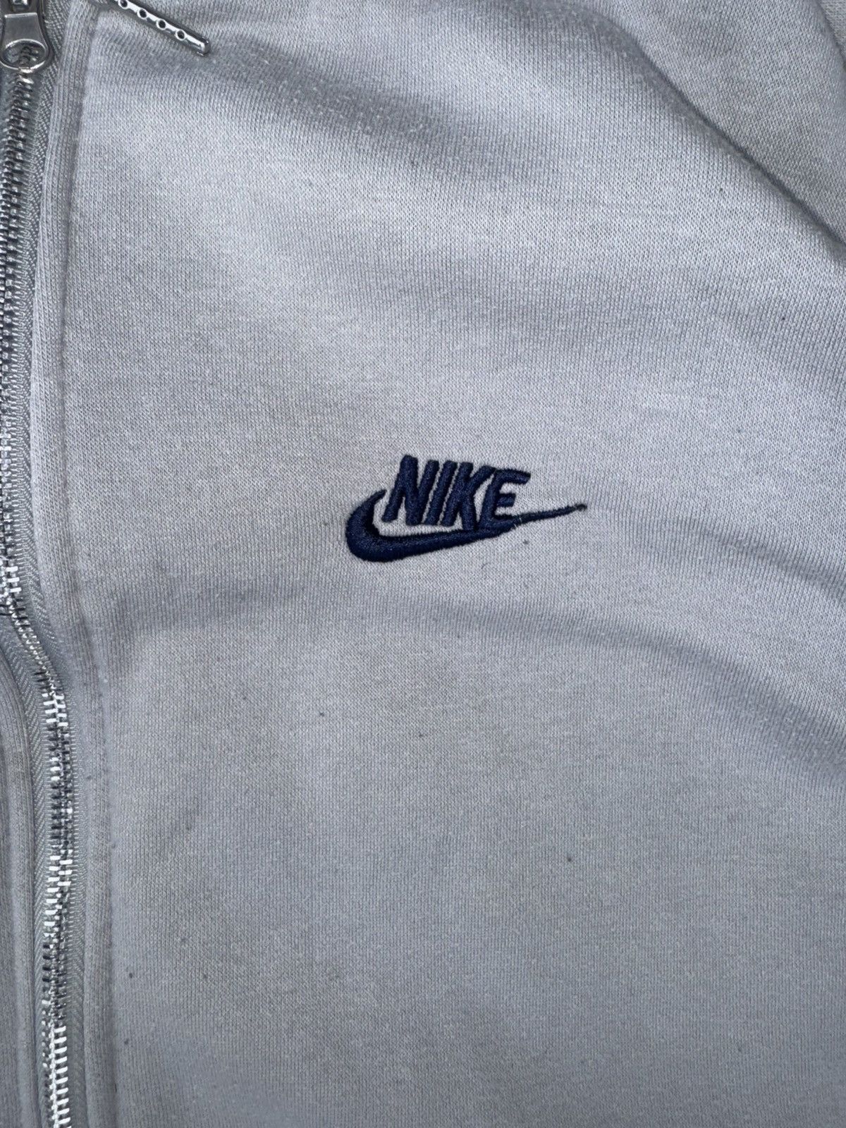 Nike × Vintage Vintage 90s Gray Full Zip Hoodie x Nike Size US XL / EU 56 / 4 - 5 Thumbnail