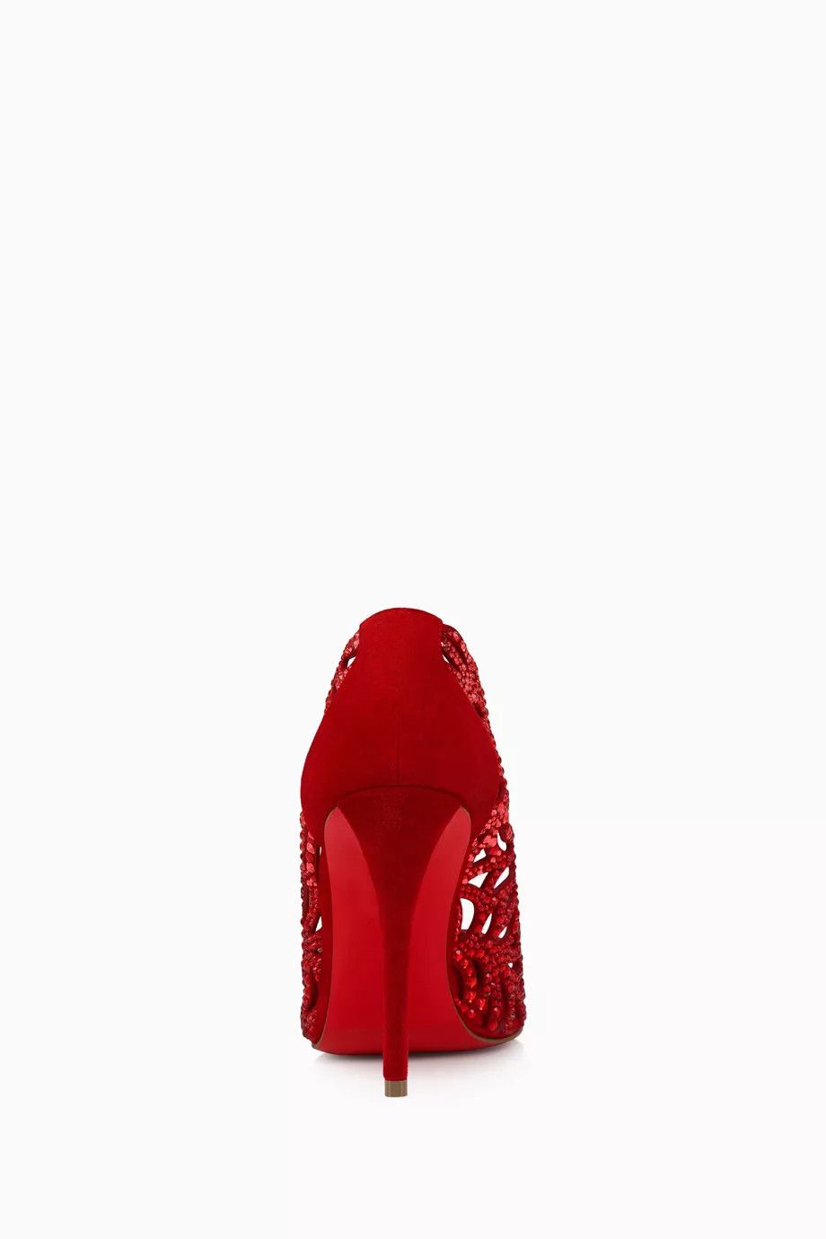 Christian Louboutin os11x0126 Lasera 100 Strass Pumps in Red Size US 8 / IT 38 - 3 Thumbnail