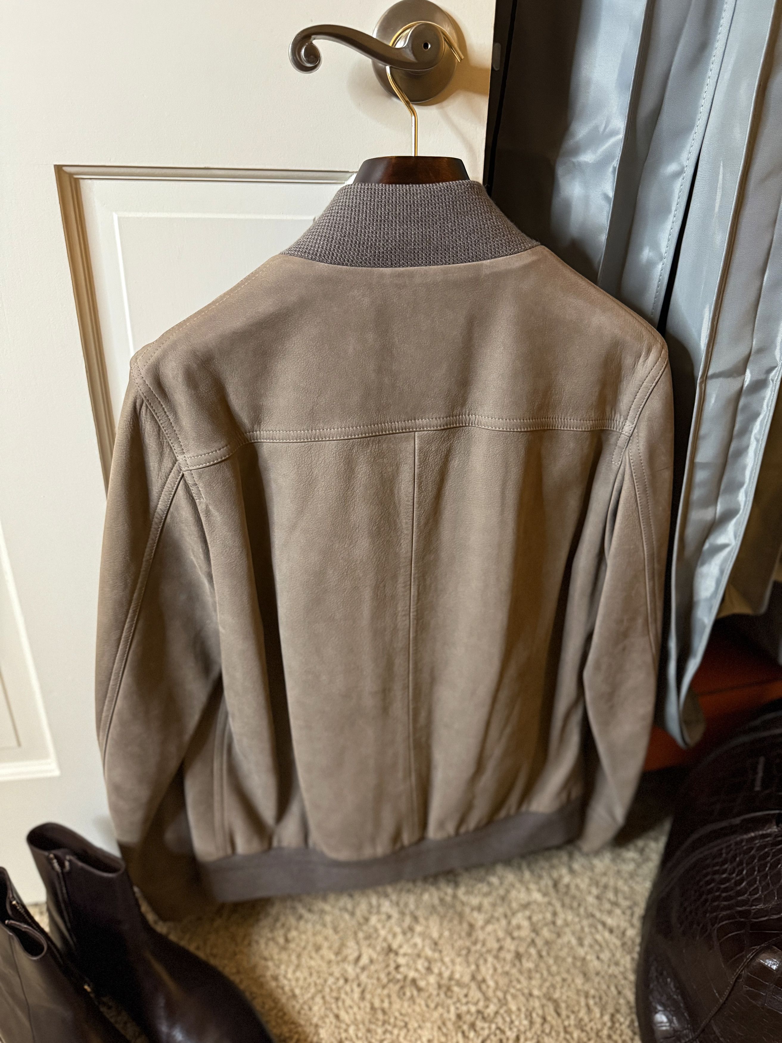 Alfred Dunhill Best Dressed Extremely Rare $7500 DUNHILL Taupe Calf Jacket Size US M / EU 48-50 / 2 - 20 Thumbnail