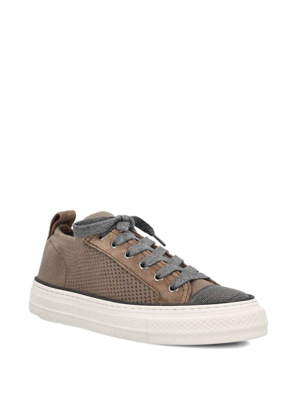 Brunello Cucinelli LEATHER SNEAKERS Size US 7 / IT 37 - 1 Thumbnail