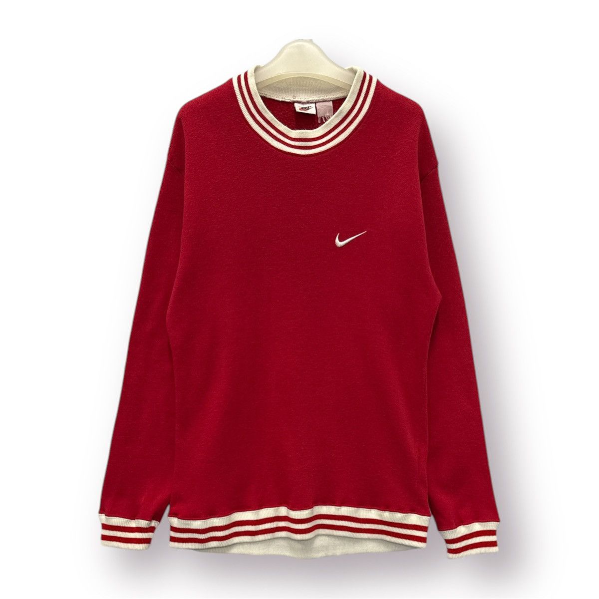 Nike 🔥90's Vintage Nike Embroided Swoosh Logo Crew Neck Sweat Size US S / EU 44-46 / 1 - 1 Thumbnail