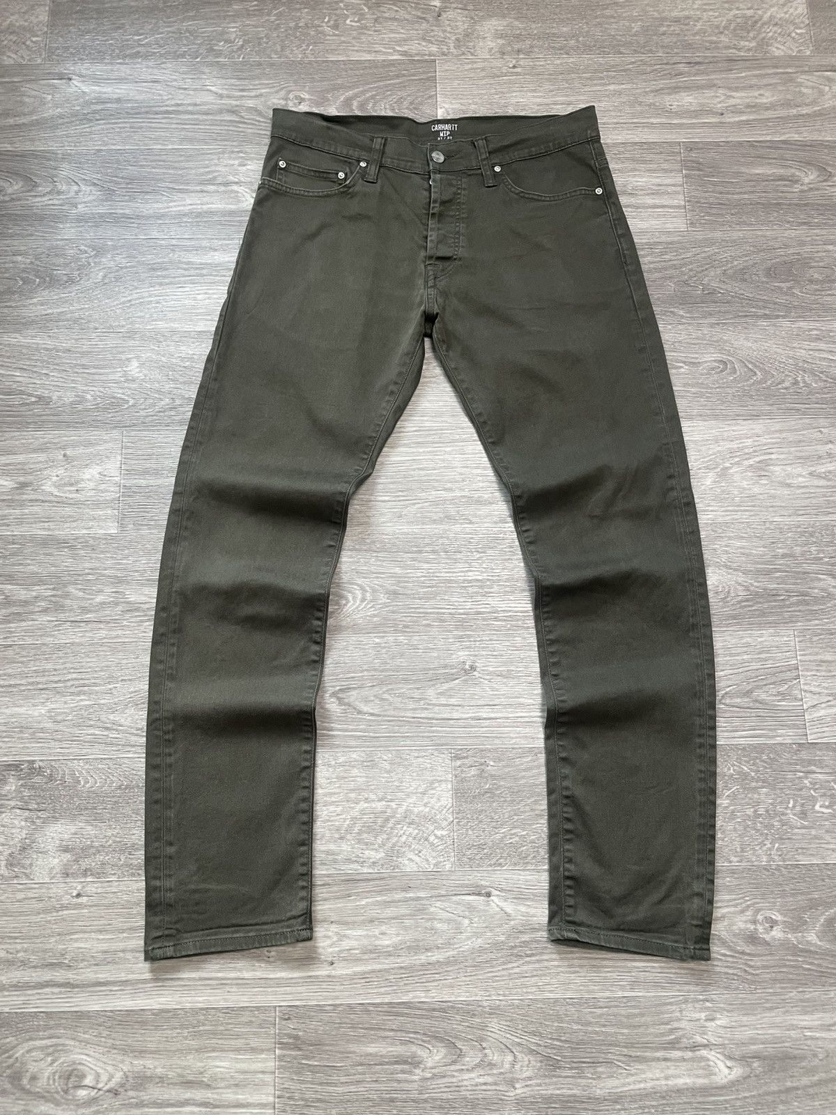 Carhartt Vintage Carhartt Klondike Pants Dark Green Leather Logo Y2K Size US 31 - 2 Thumbnail