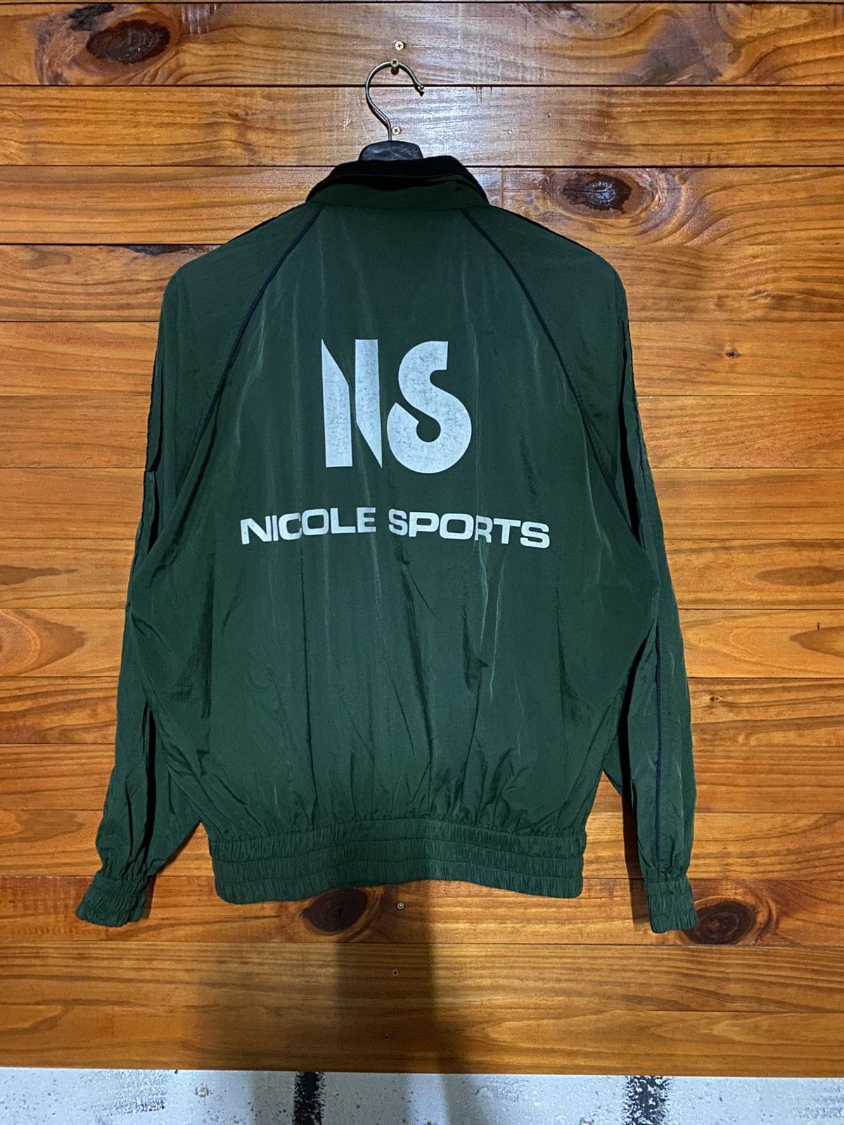 Nicole Club Vintage Nicole Sports Windbreaker Green Nylon Track Jacket Size US M / EU 48-50 / 2 - 3 Thumbnail