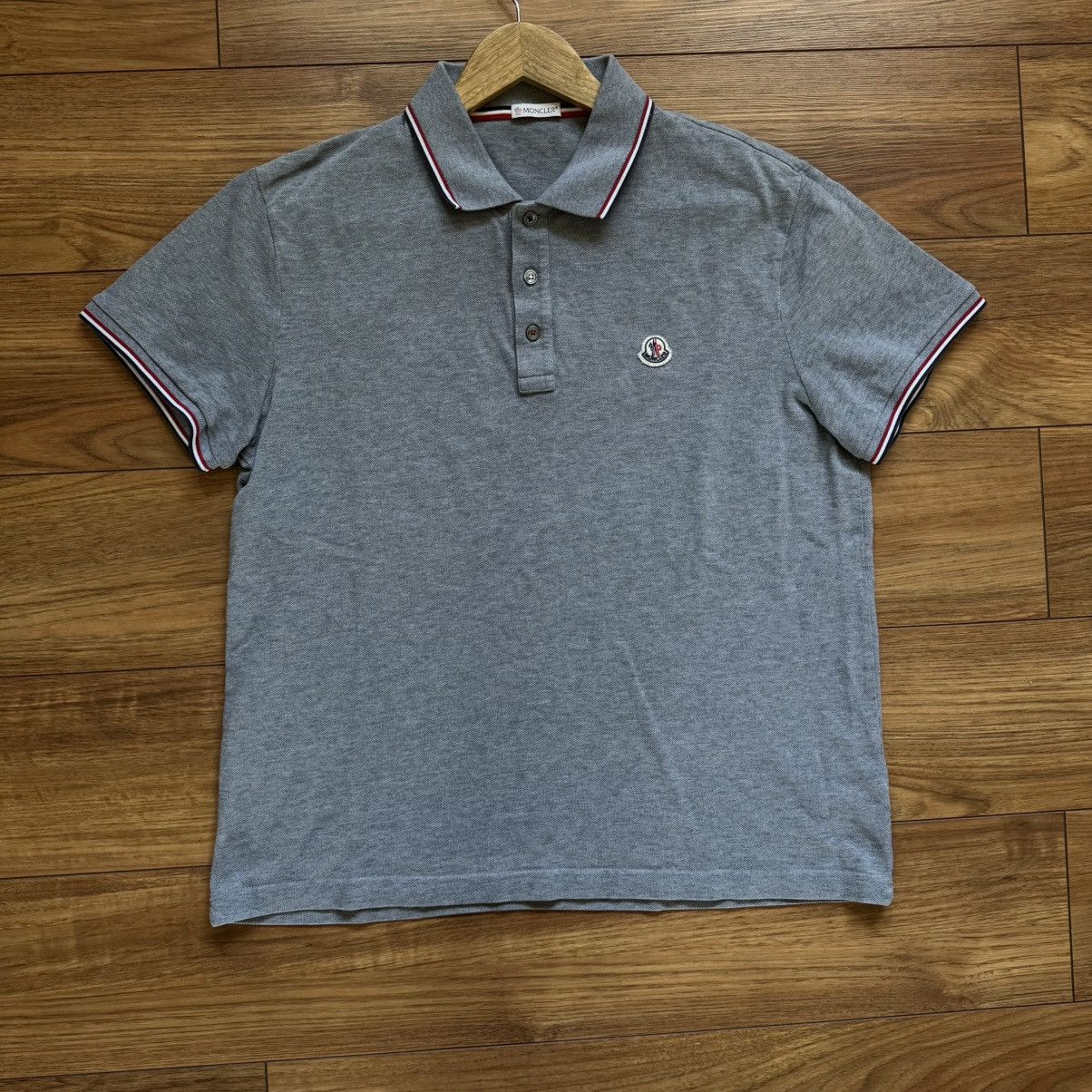 Moncler Moncler classic grey polo shirt Size US XL / EU 56 / 4 - 1 Thumbnail