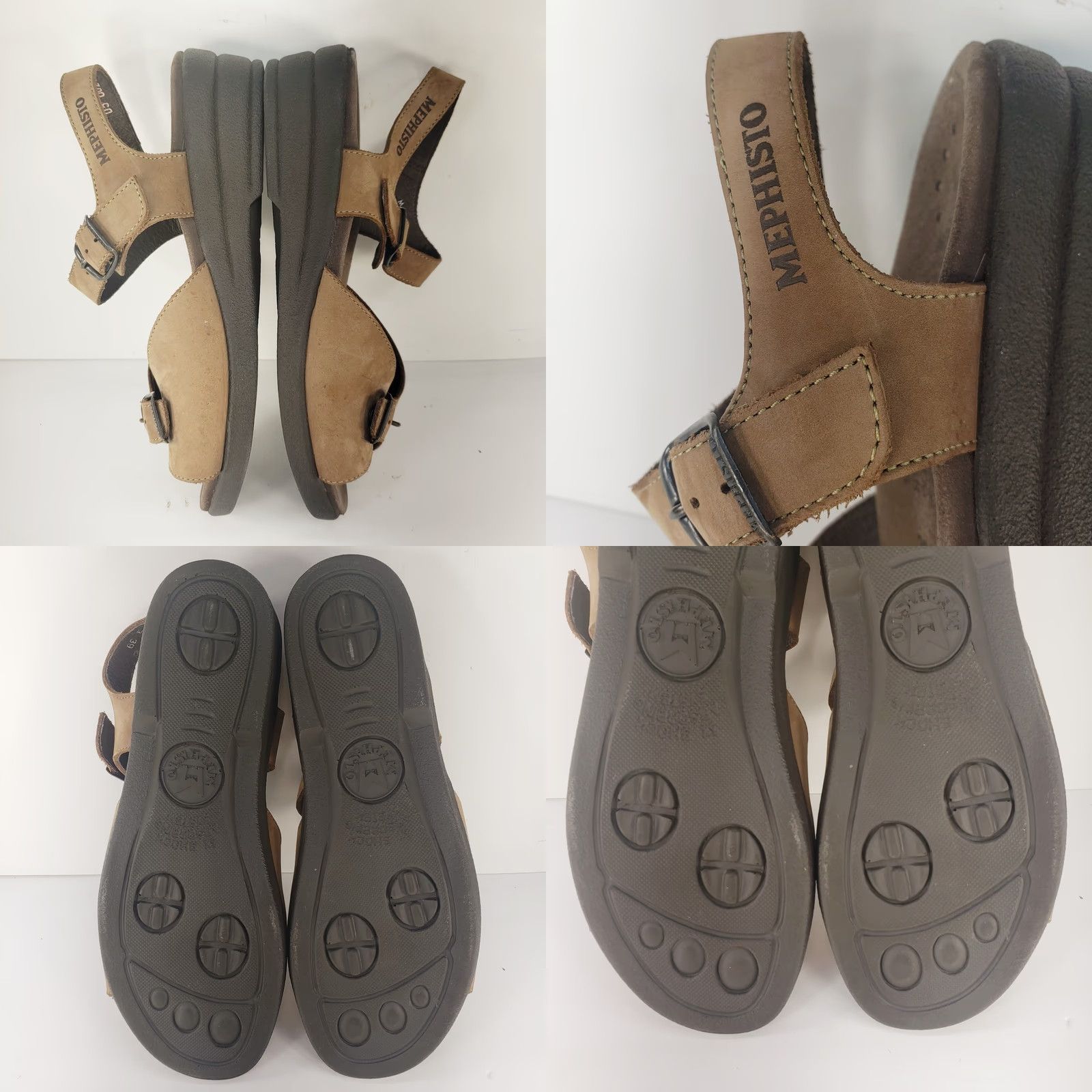 Mephisto Mephisto Sandals Suede Brown Wedge Strappy Women's 8M EU 39 Adjustable Arch Support Cushioned Comfort Leather Upper Breathable Nonslip Size US 8 / IT 38 - 8 Thumbnail
