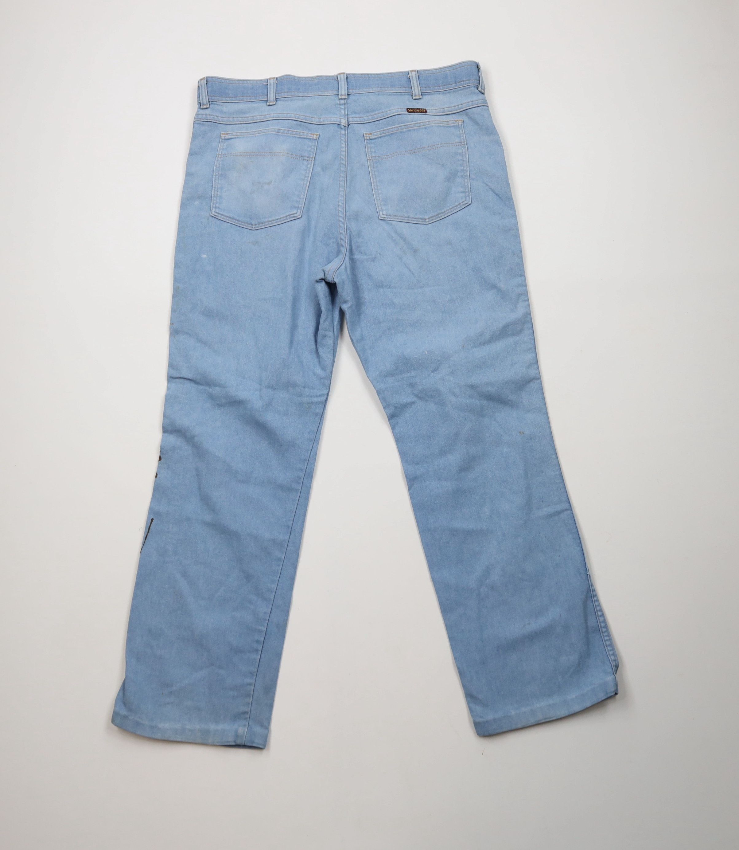 Vintage × Wrangler Vintage 70s 80s Wrangler Wide Leg Denim Jeans Cotton USA Size US 36 / EU 52 - 11 Thumbnail