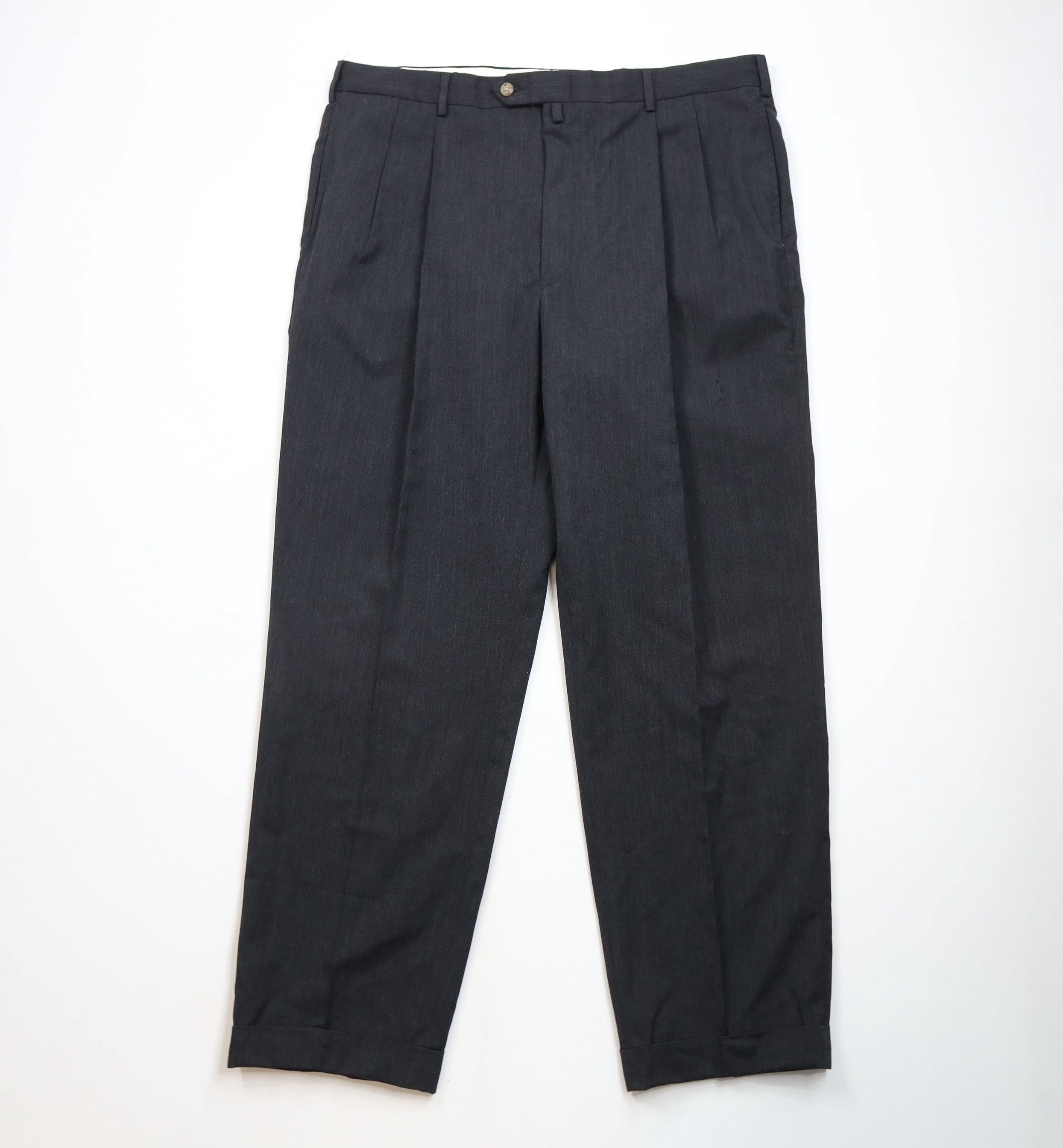 Tommy Hilfiger × Vintage Vintage 90s Tommy Hilfiger Wool Chino Pants Charcoal Gray Size US 40 / EU 56 - 1 Thumbnail