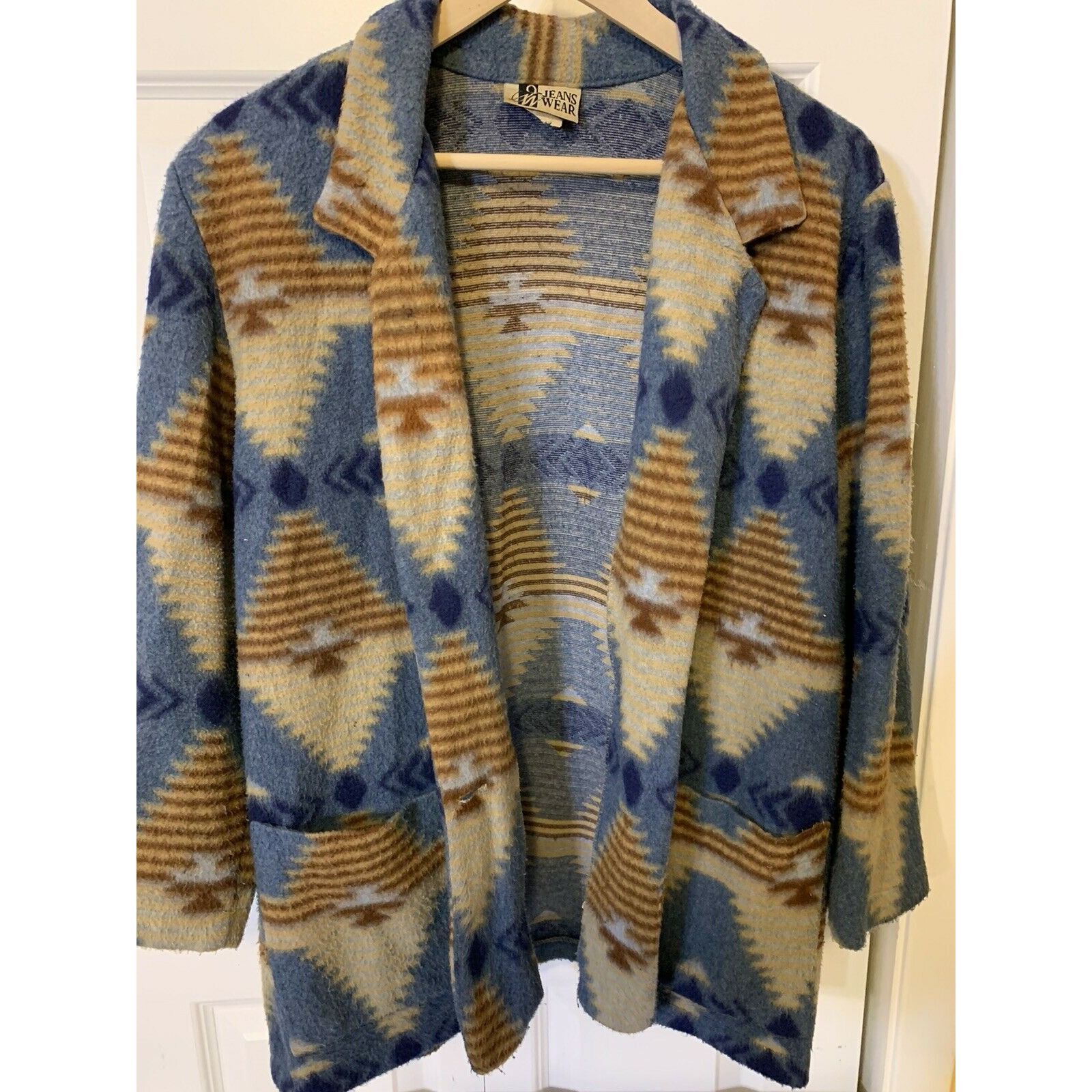 Vintage VTG Jeans Wear Nativ Aztec Women's Blazer Jacket Sz L earth Size L / US 10 / IT 46 - 4 Thumbnail