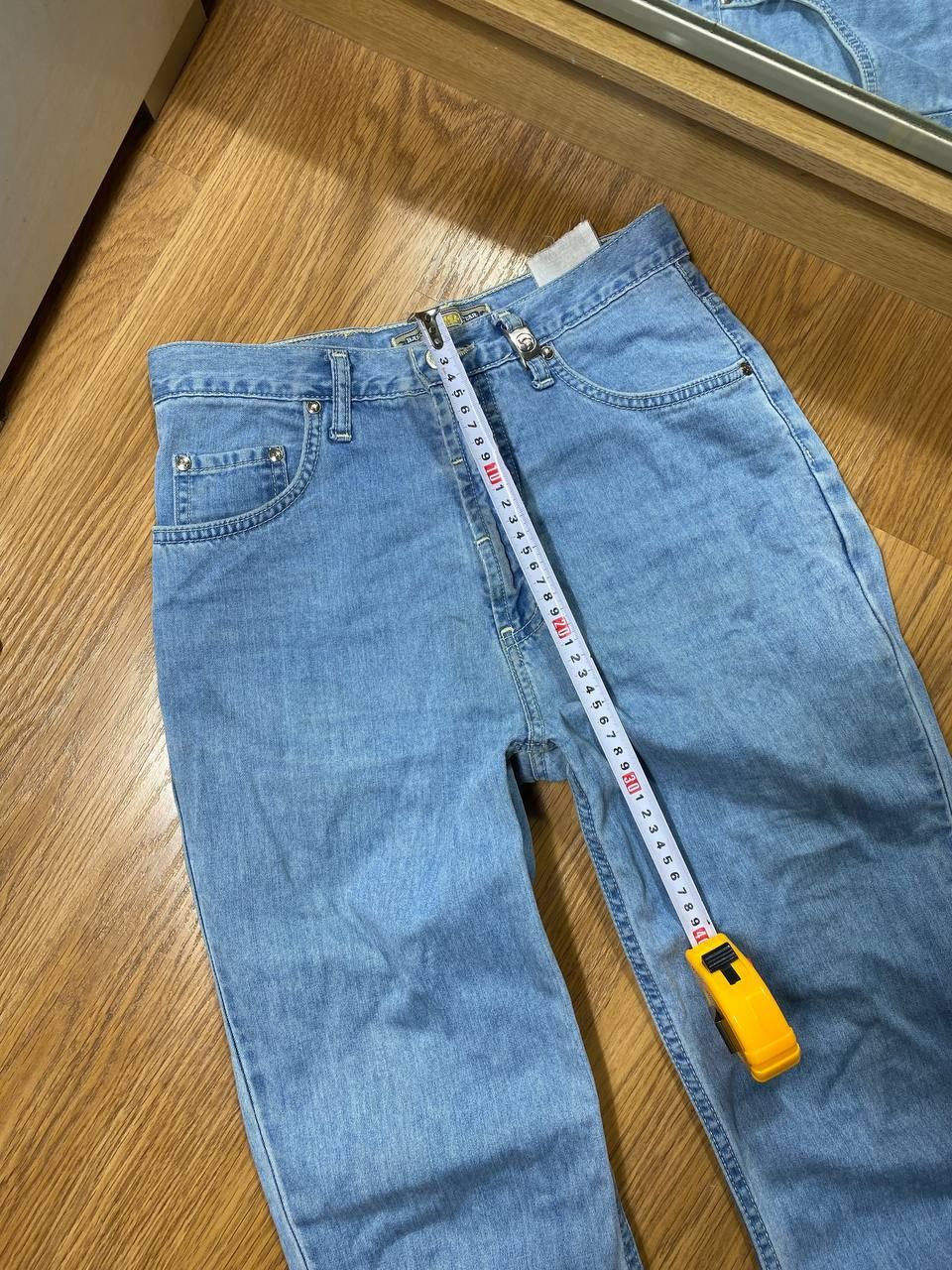 Japanese Brand Dirty Painted Distressed Thrashed Faded Baggy Jeans Y2K Size US 30 / EU 46 - 11 Thumbnail