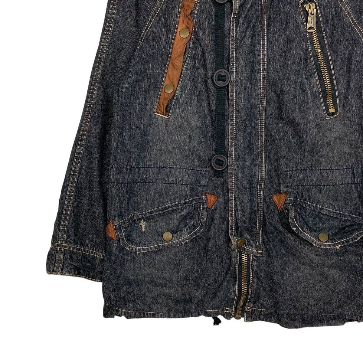 Japanese Brand Japanese Brand Cube Sugar Hooded Denim Parka Size US M / EU 48-50 / 2 - 3 Thumbnail