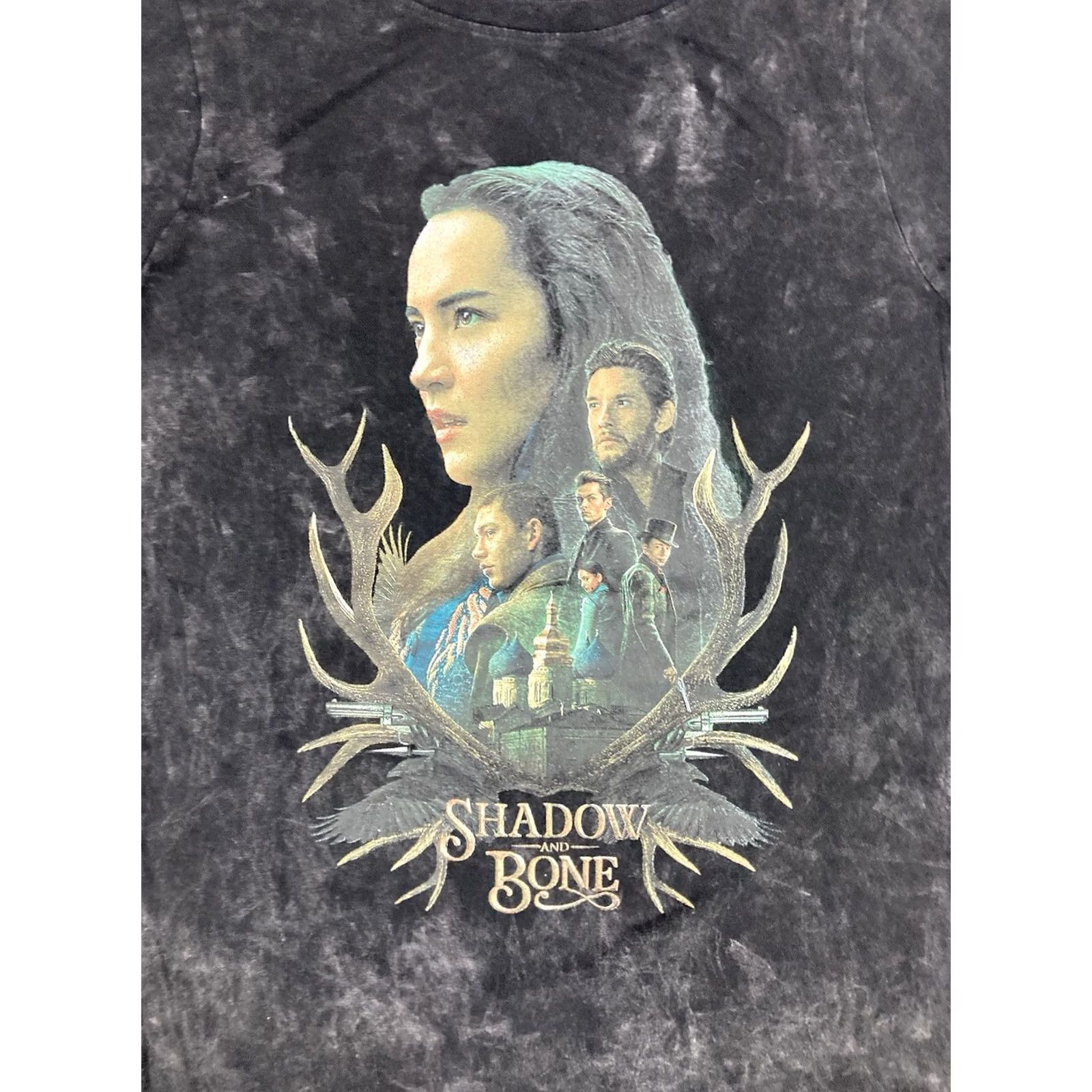 Ripple Junction Shadow And Bone TV Show Graphic T-shirt Women Small Black Acid Wash Short Sleeve Size S / US 4 / IT 40 - 2 Thumbnail