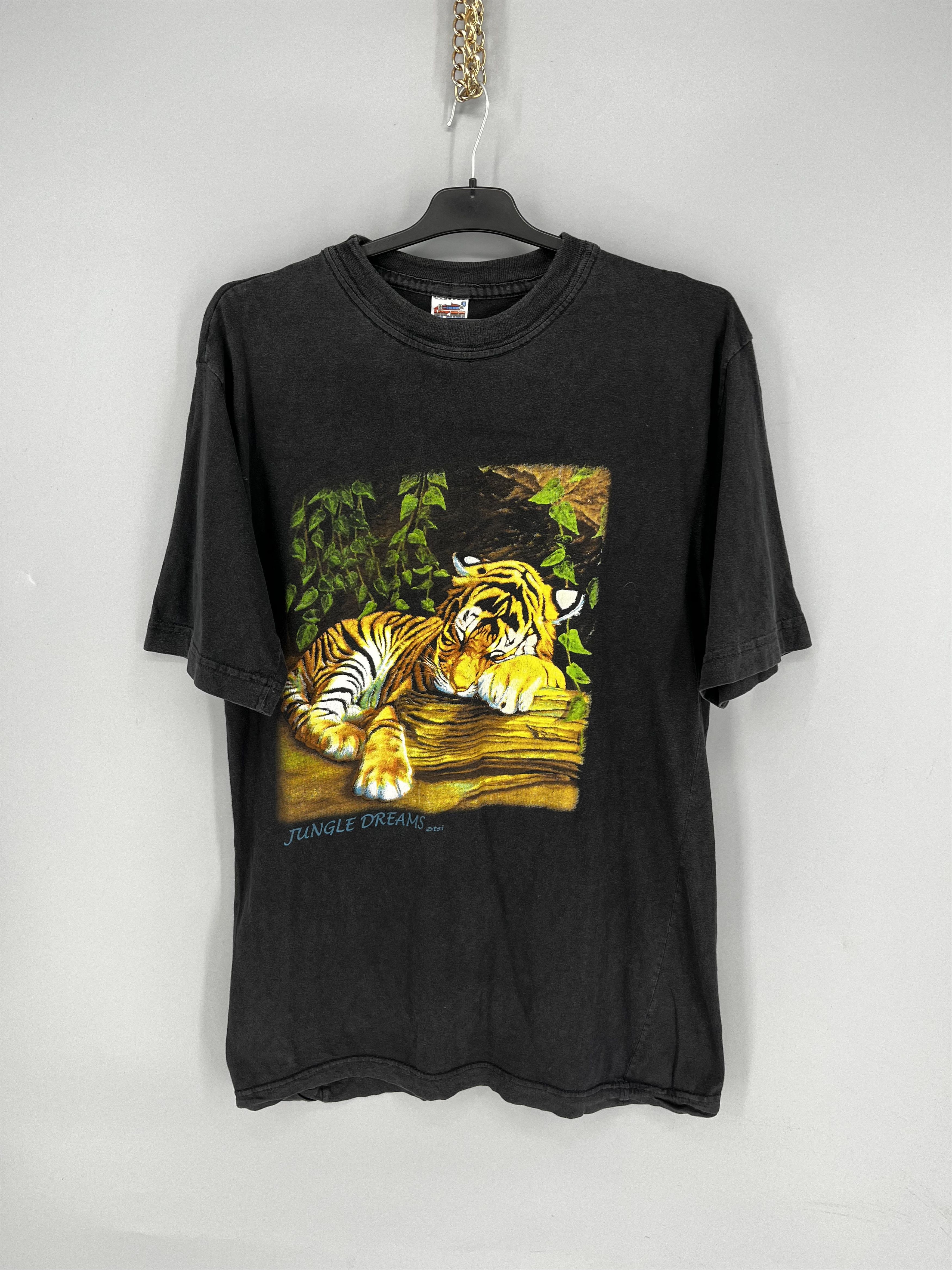 Other Vintage 90s Tiger Face Boxy Fit Tee JUNGLE DREAMS Dtsi Size US XL / EU 56 / 4 - 1 Thumbnail