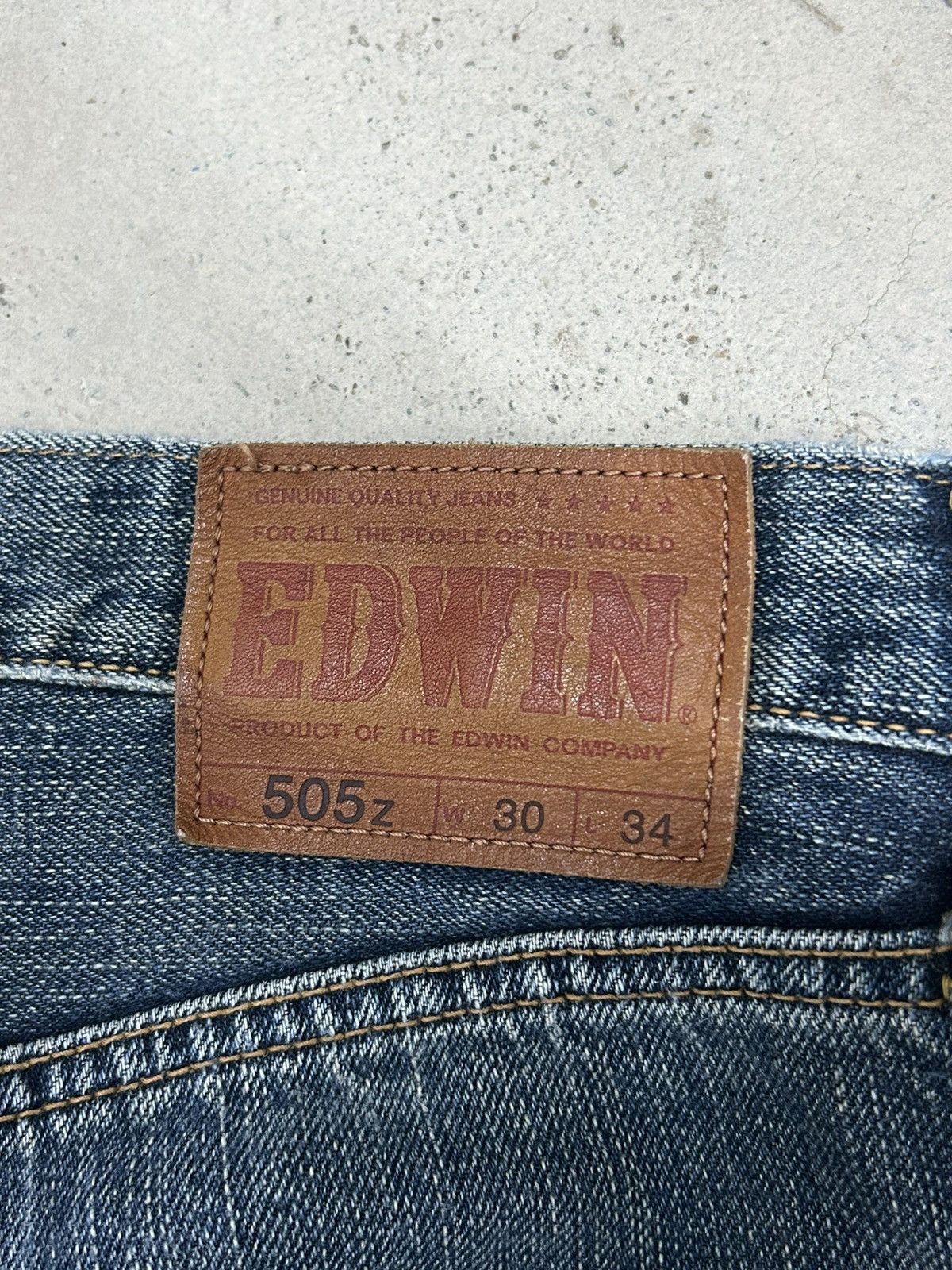 Edwin Vintage Edwin 505z Baggy Mud Washed Orange Tab Size US 29 - 18 Thumbnail