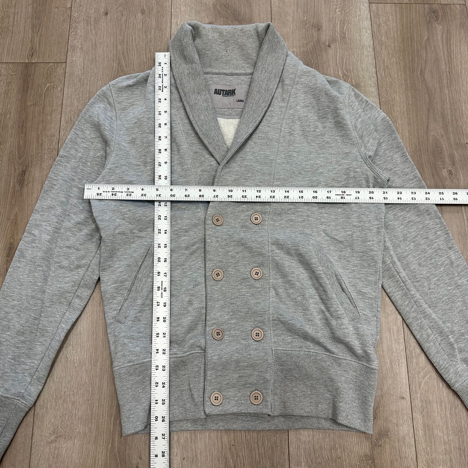 Stussy Autark gray double-breasted sweatshirt cardigan Size Large Size US L / EU 52-54 / 3 - 4 Thumbnail