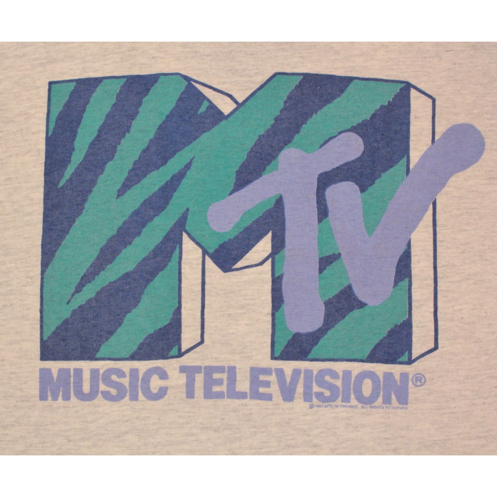 Vintage VINTAGE Men’s MTV Logo TShirt XL Gray/Blue 1990s Volunteer Graphic Tee Mens Shirt 90s T-Shirt Size US XL / EU 56 / 4 - 4 Thumbnail
