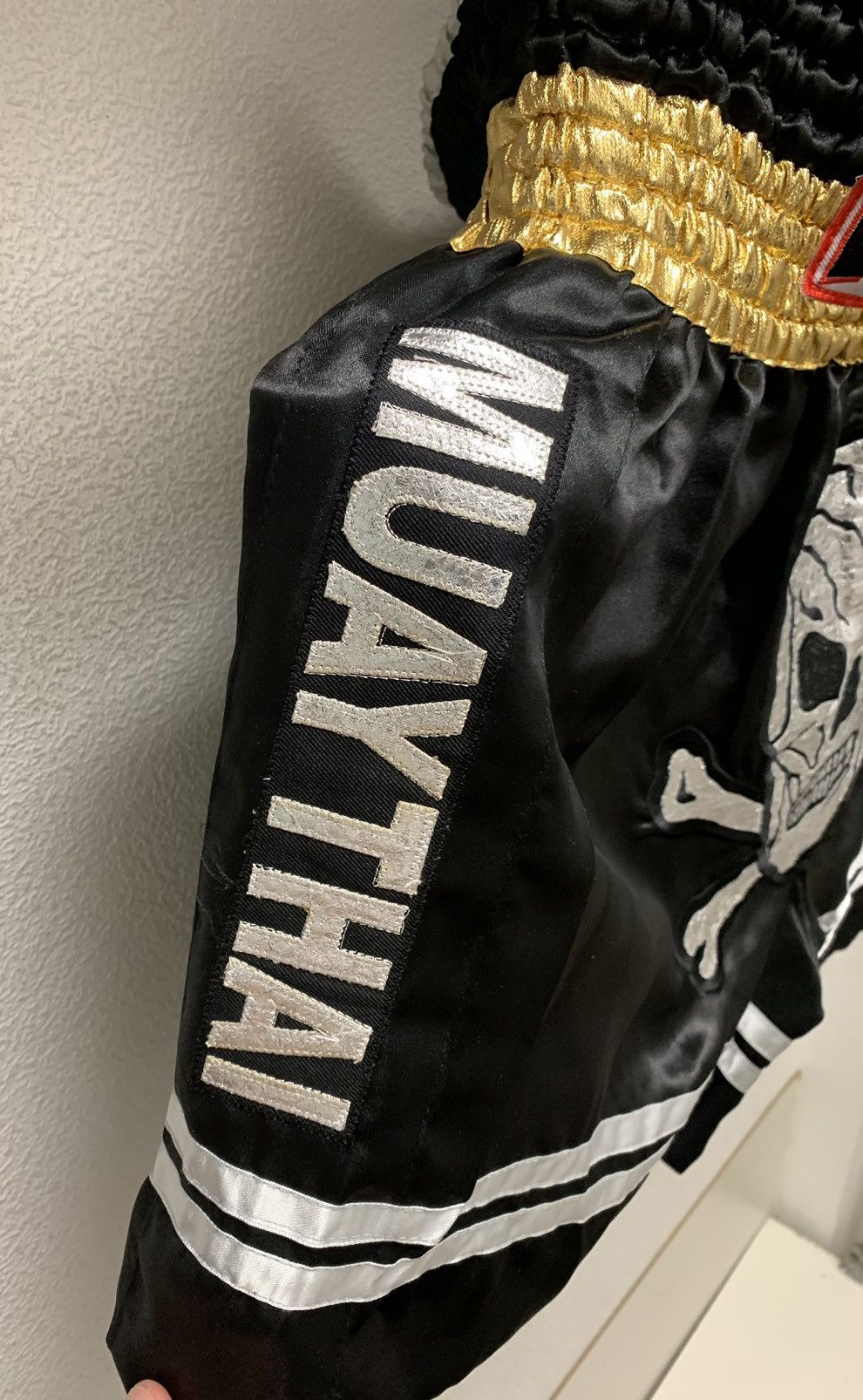 Sports Specialties Muay Thai black shorts skull champ lumpinee Xl 36 mma ufc Size US 36 / EU 52 - 9 Thumbnail