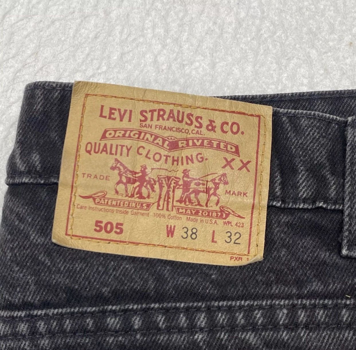 Levi's Vintage Levi 505 Black Denim Jeans USA 38X32 Actual 36X32 Size US 36 / EU 52 - 3 Thumbnail