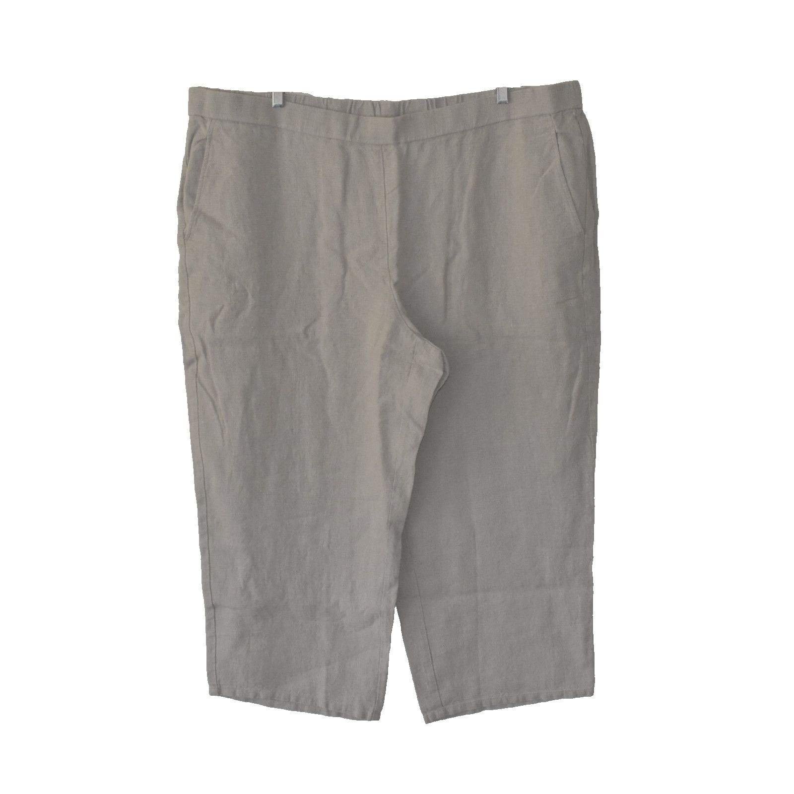 Eileen Fisher B5 NWT EILEEN FISHER Organic Linen Cropped Pants Sz 3X $198 Size 42" / US 20 - 2 Thumbnail