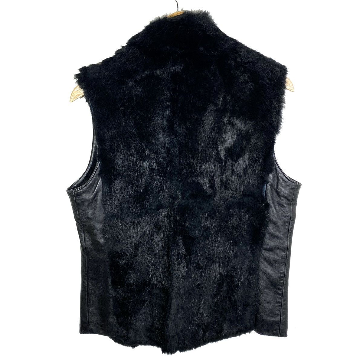 Vintage Gilet Sans Manches Cuir x Fourrure Vintage 80’s Cuiropolis Size L / US 10 / IT 46 - 2 Thumbnail