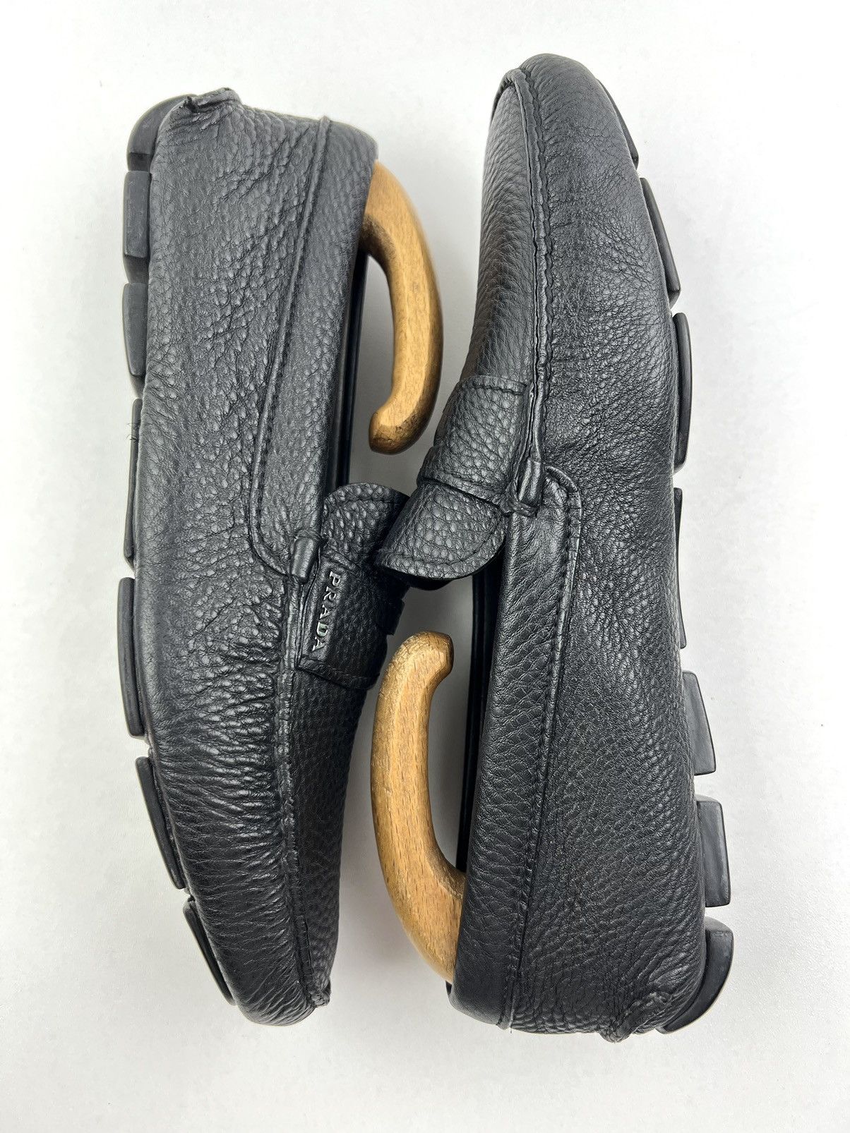 Prada PRADA Loafers Penny Leather Shoes SAFFIANO Black Men's Size US 8 / EU 41 - 10 Thumbnail