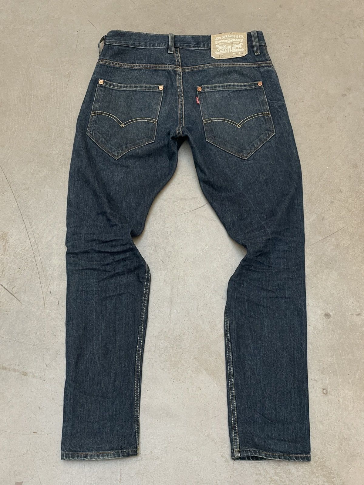 Levi's Title: Levis 514 Dark Wash Denim Jeans W34 Heritage Fade Size US 34 / EU 50 - 8 Thumbnail
