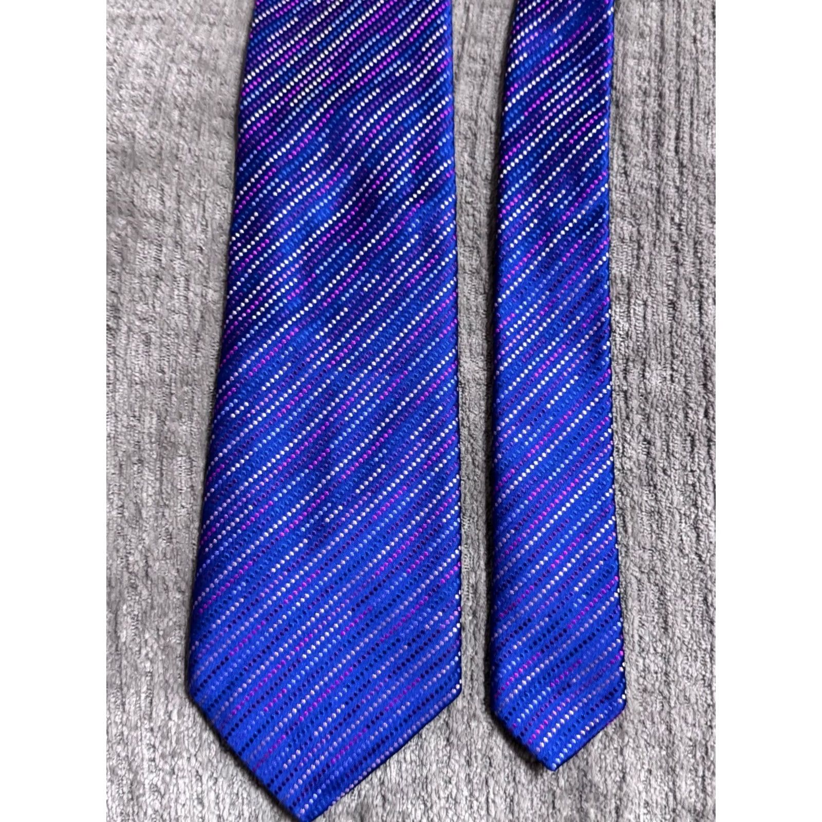 Pinko MINT Thomas Pink Colorful Mens Silk Necktie Tie Size ONE SIZE - 8 Thumbnail