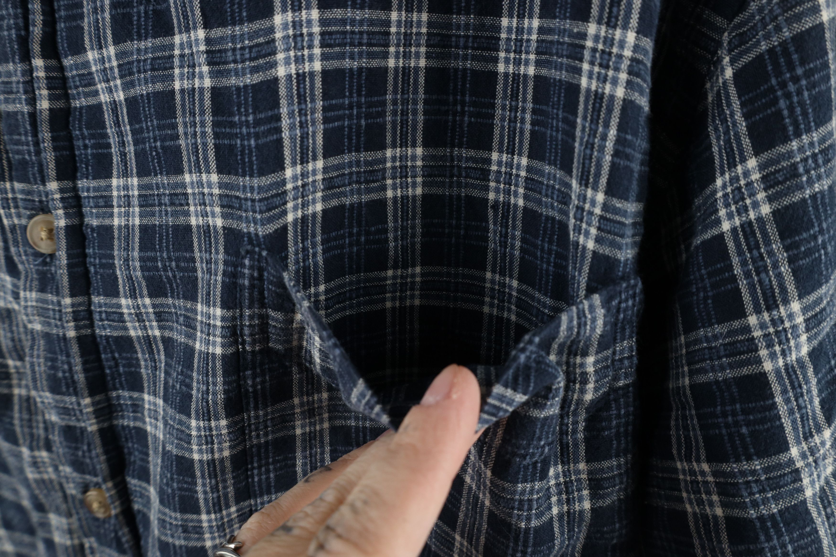 Gap × Vintage Vintage 90s Gap Fit Short Sleeve Collared Button Shirt Plaid Size US XL / EU 56 / 4 - 4 Thumbnail
