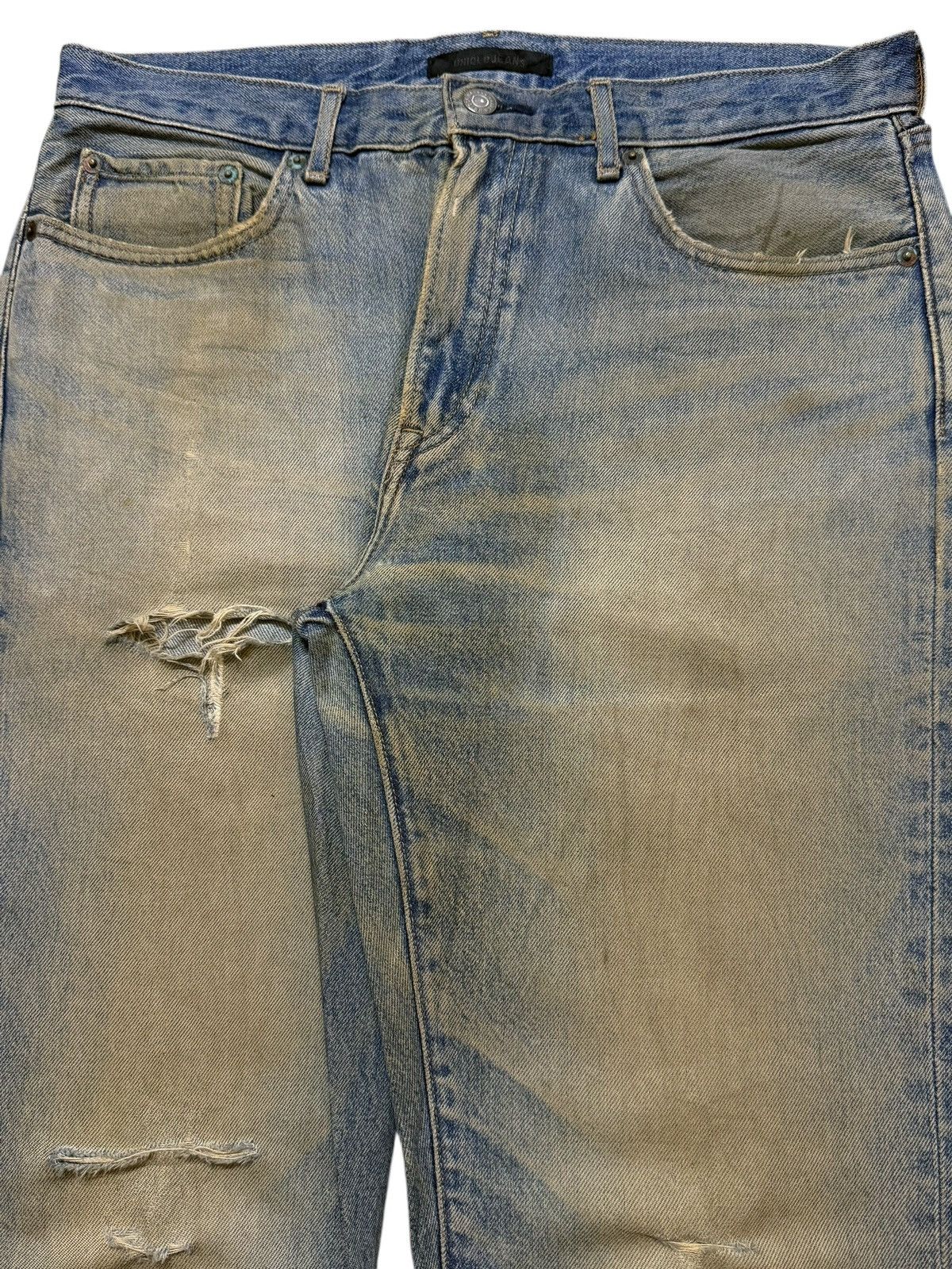 Uniqlo Vintage Y2K Japanese Uniqlo Mud Wash Distressed Straight Leg Size US 32 / EU 48 - 4 Thumbnail