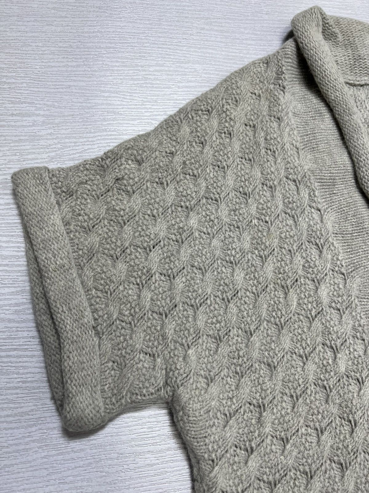 Number (N)ine Number (N)ine - FW 08’ Cable Knit Short Sleeve Cardigan Size US M / EU 48-50 / 2 - 5 Thumbnail