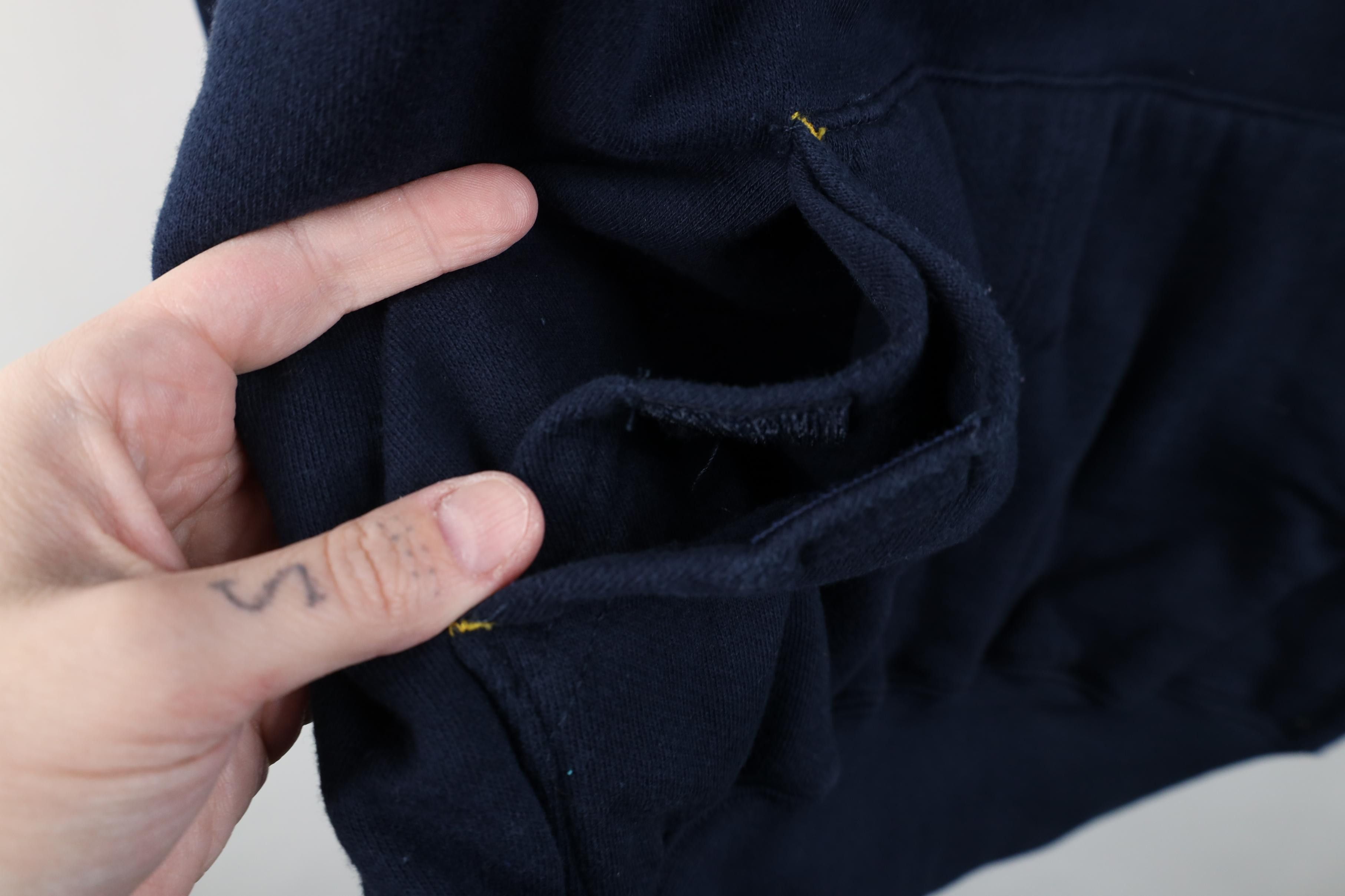 Vintage Vintage 90s Y2K Baseball Hoodie Sweatshirt Striped Blue Size US L / EU 52-54 / 3 - 6 Thumbnail