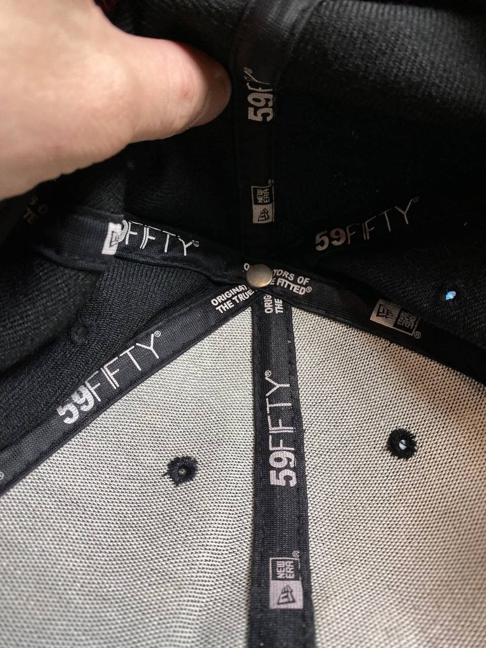 New Era Hats big logo Vintage black Cap New Era Y2K streetwear Size ONE SIZE - 5 Thumbnail