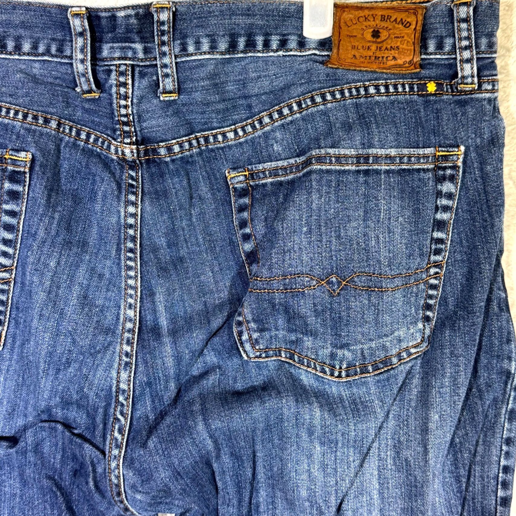 Lucky Brand Lucky Brand 361 Men Jeans 40 x 30 Blue Denim Vintage Straight Mid-Rise Stretch Size US 40 / EU 56 - 7 Thumbnail