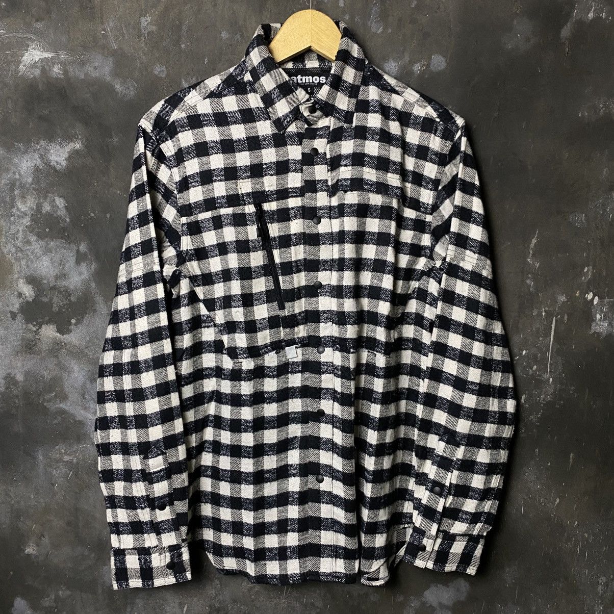 Designer × atmos atmos checkered plaid flannelshirt with pocket zipper Size US M / EU 48-50 / 2 - 1 Thumbnail