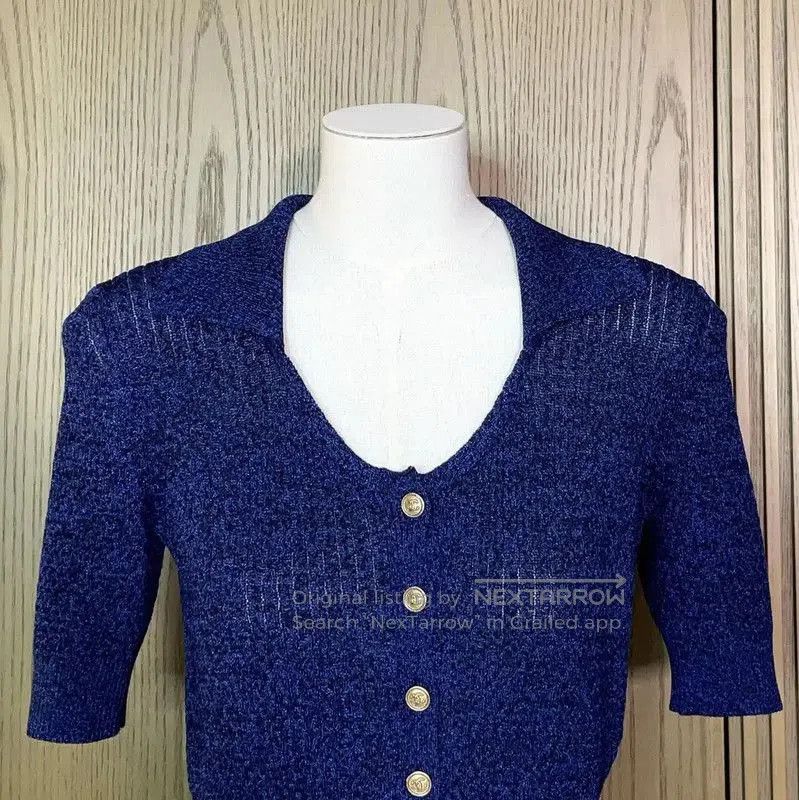 Chanel Chanel Summer Blue Silk Short Sleeve Top . Size S / US 4 / IT 40 - 2 Thumbnail