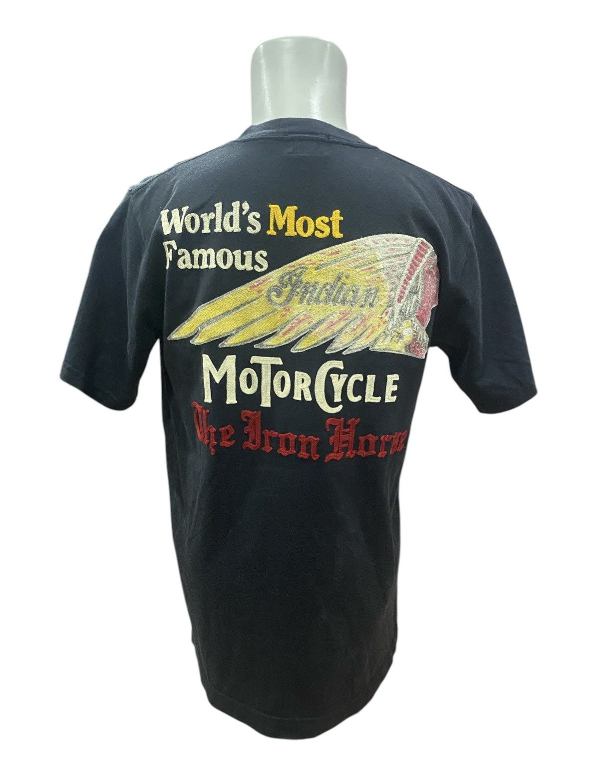 Indian Motorcycle Rare INDIAN MOTORCYCLE Embroidery Black Tee Shirt L Size US L / EU 52-54 / 3 - 9 Thumbnail