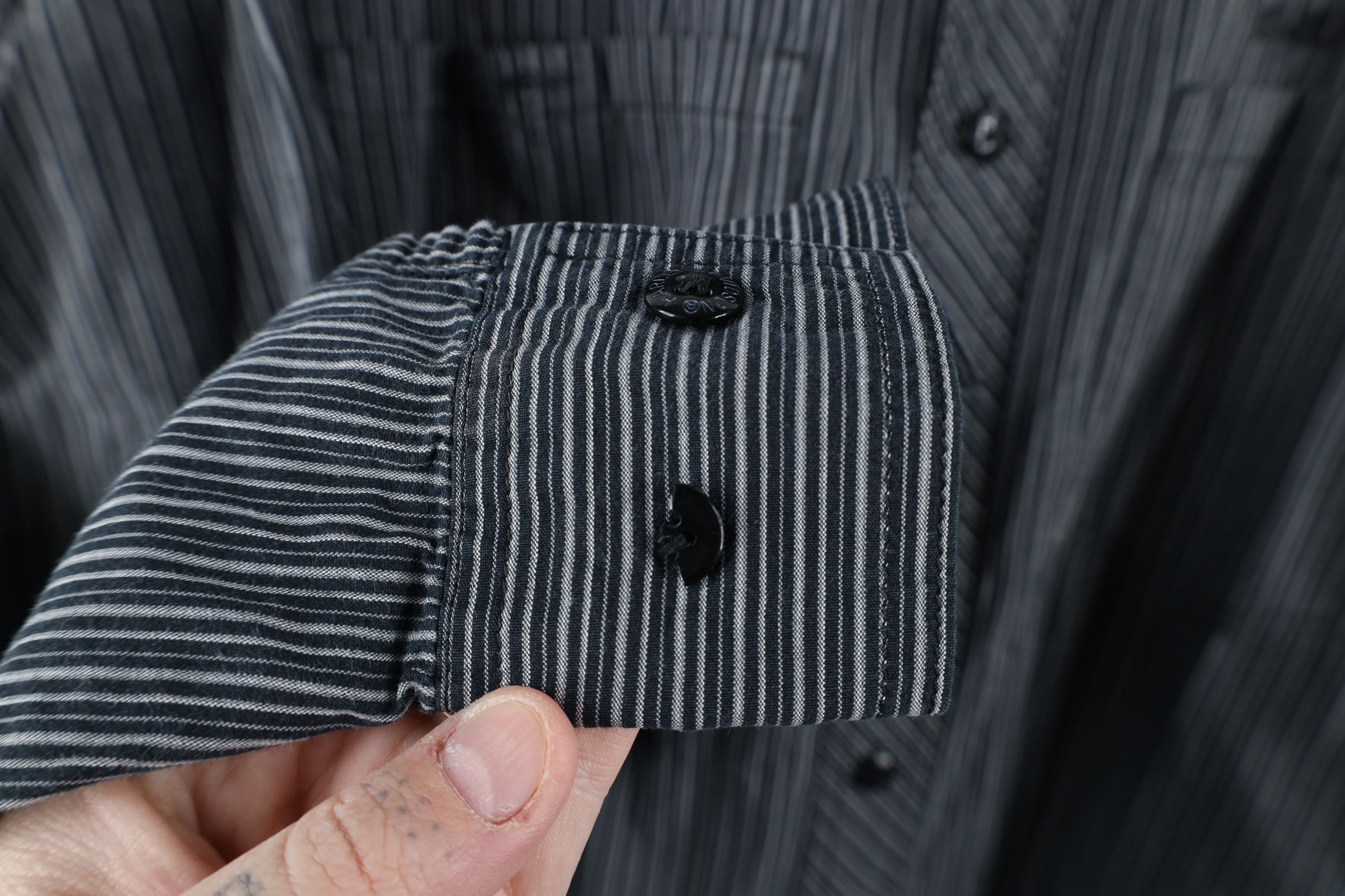 Harley Davidson × Vintage Vintage Harley Davidson Striped Collared Button Down Shirt Size US XL / EU 56 / 4 - 8 Thumbnail