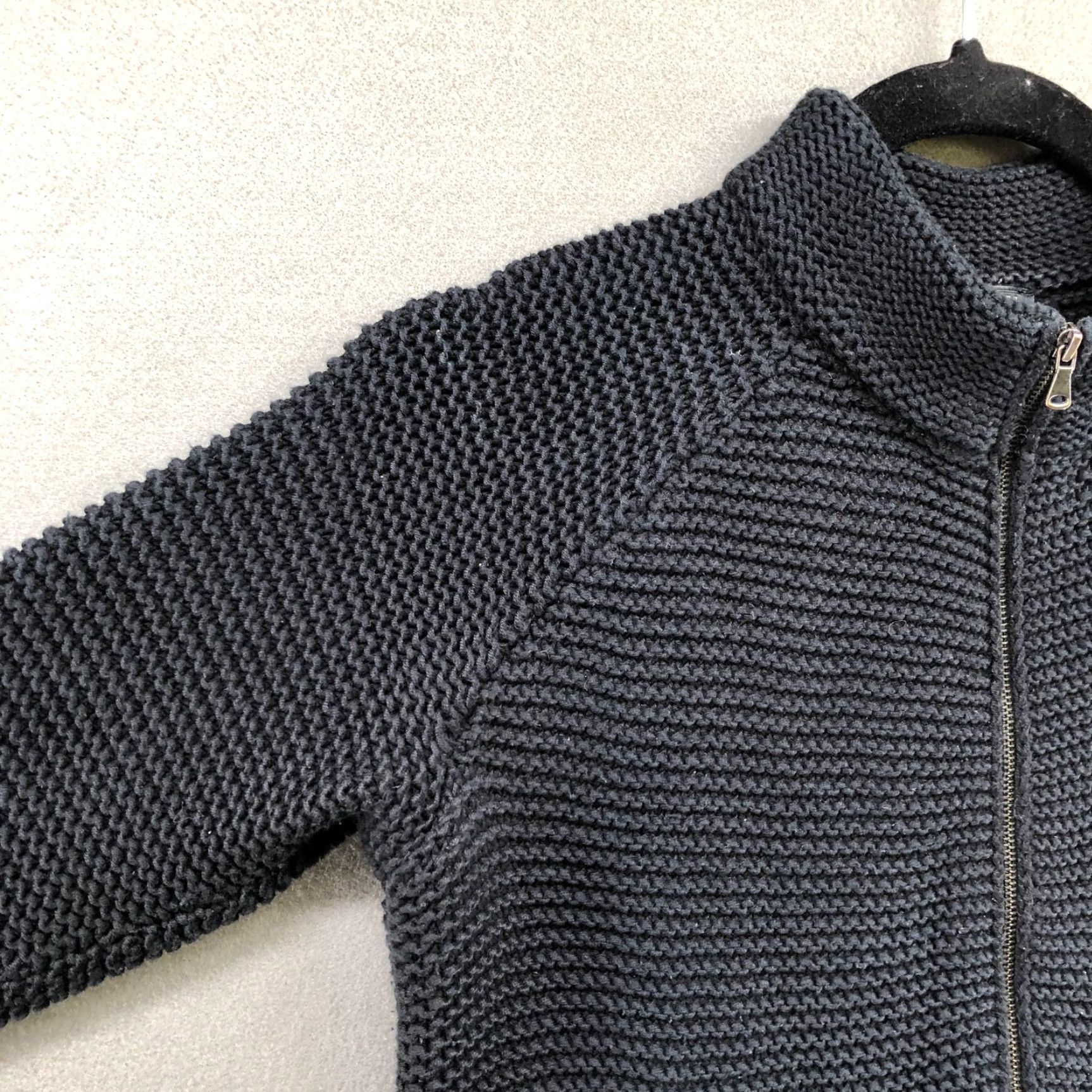 Talbots Talbots Sweater Womens Petites Small Black Cotton Waffle Knit Full Zip Size S / US 4 / IT 40 - 6 Thumbnail