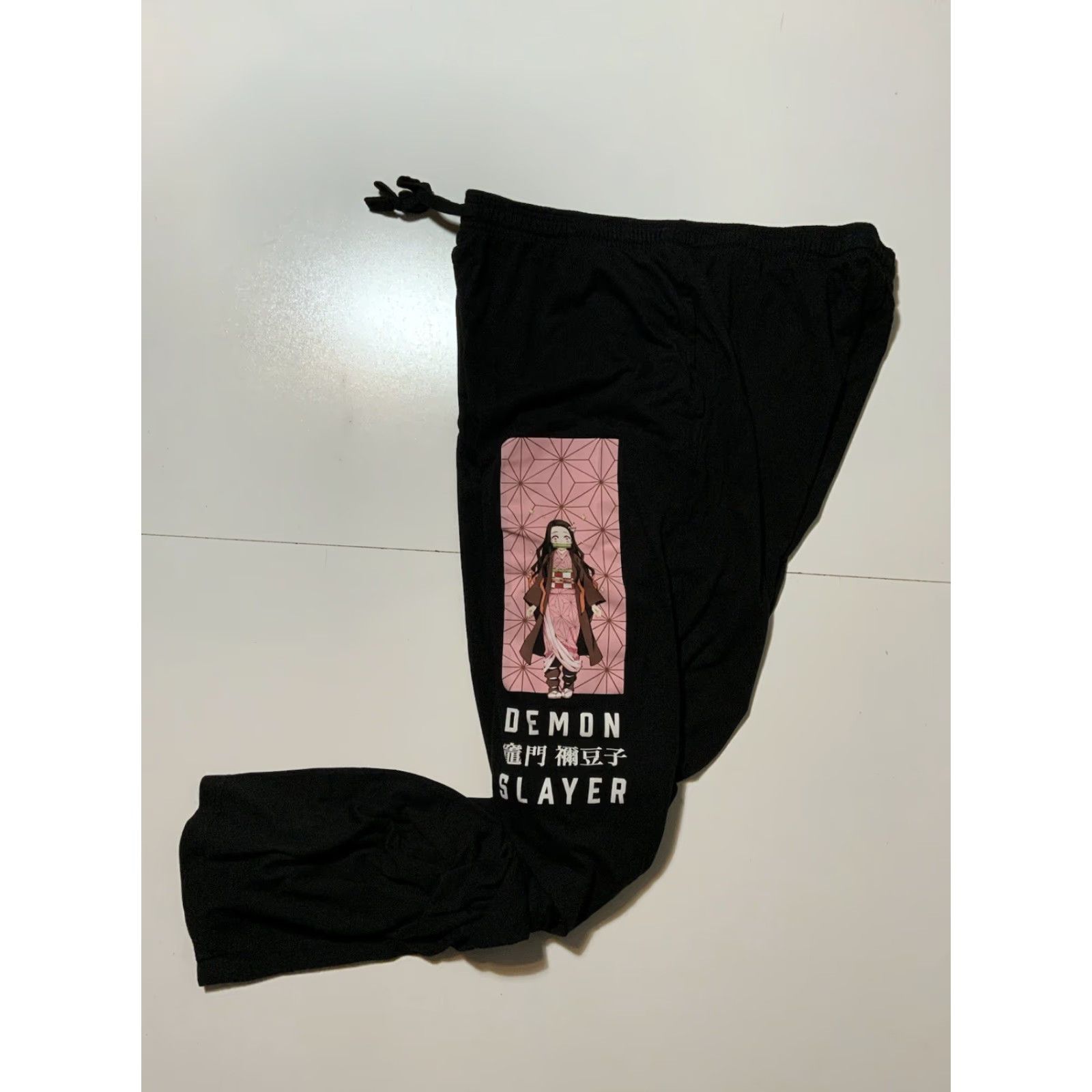 Vintage VINTAGE BoxLunch Demon Slayer Kimetsu No Yaiba Nezuko Kamado Anime Manga Pants 2XL Men's Black Lounge Size US 39 - 2 Thumbnail