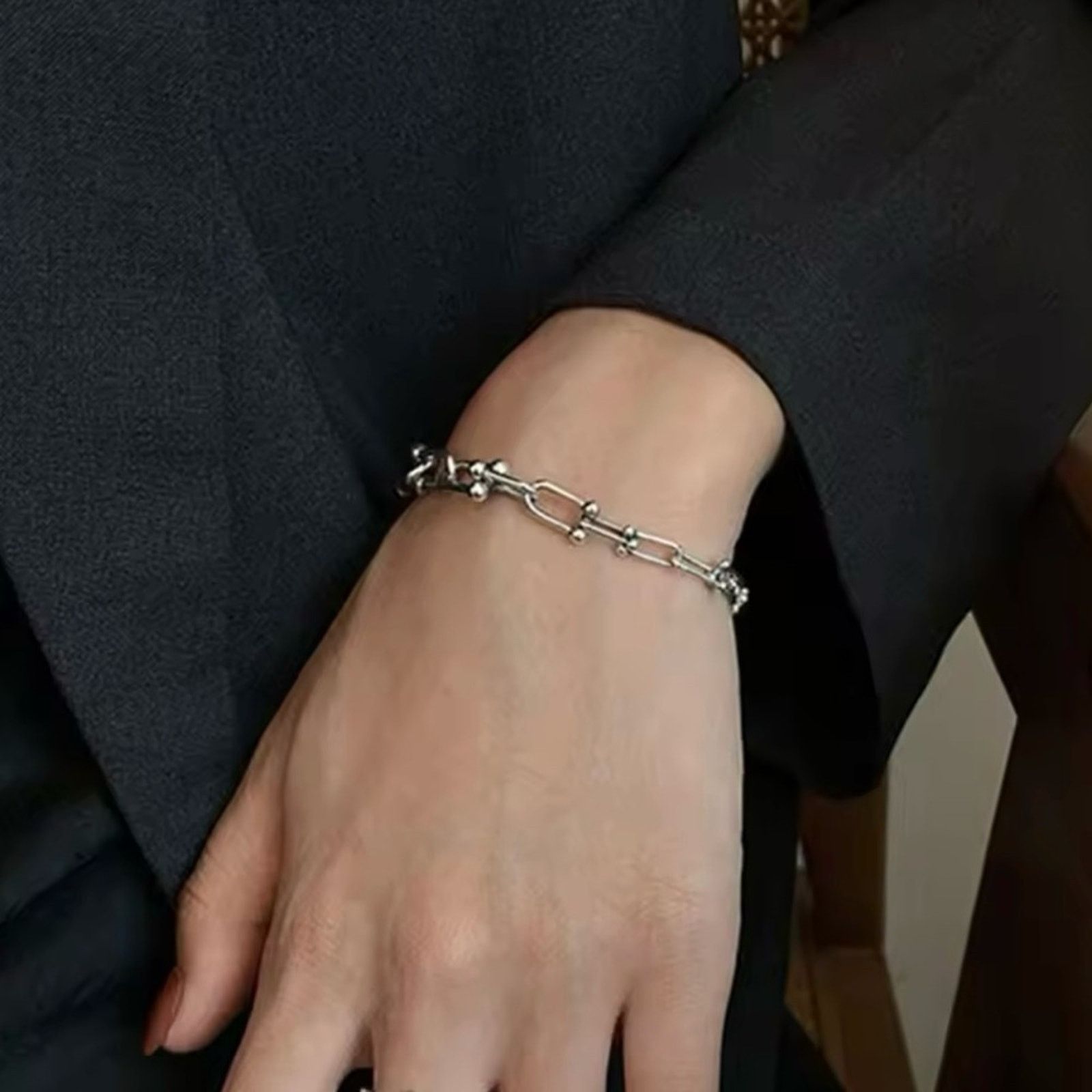 Other Thick U Chain Silver Bracelet Size ONE SIZE - 3 Thumbnail