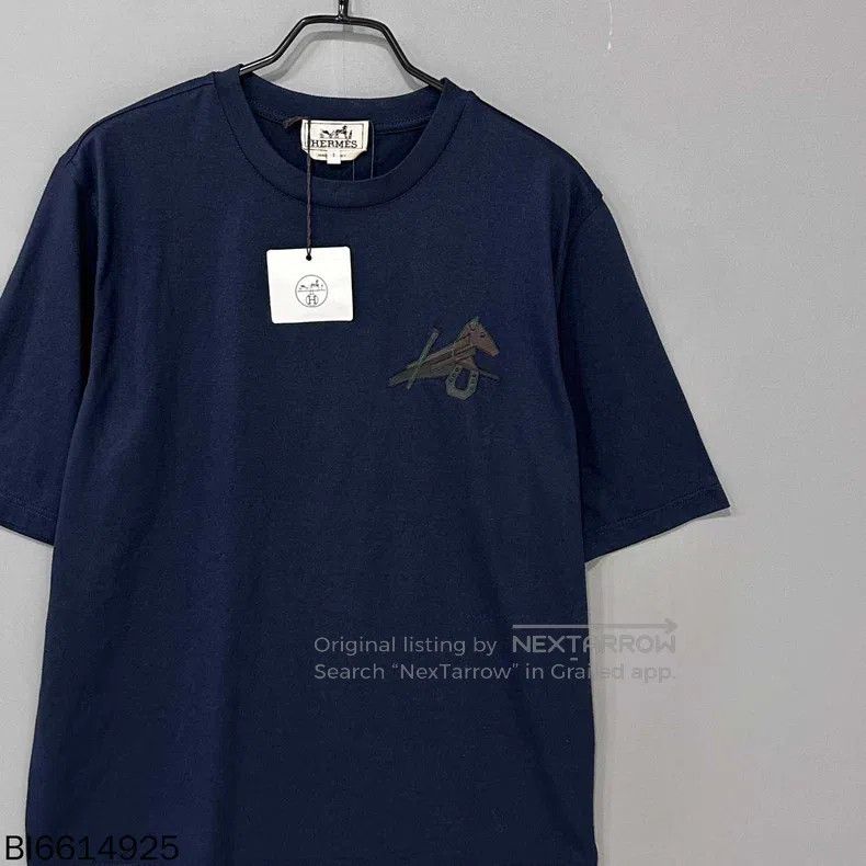 Hermes Hermes Mini Leather Logo Embroidered Solid Color Short Sle Size S / US 4 / IT 40 - 2 Thumbnail