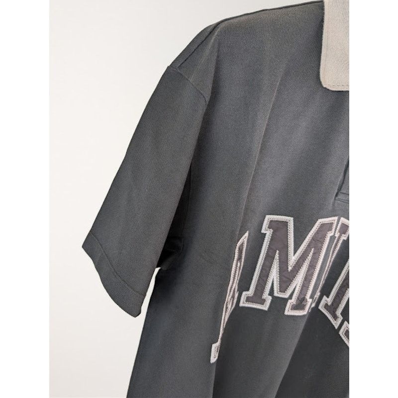 Amiri o1rshd1 Vintage Oversized Short-Sleeved Polo Shirt in Black Size US L / EU 52-54 / 3 - 6 Thumbnail