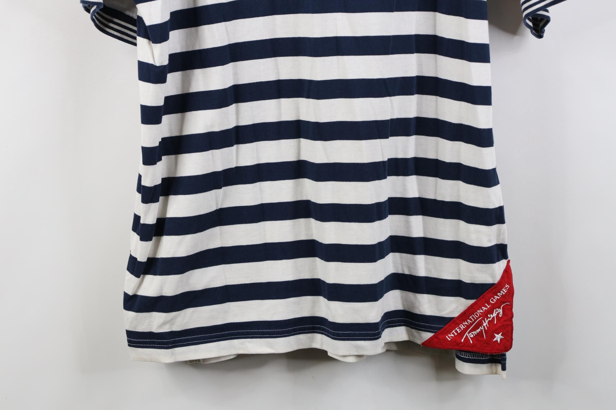 Tommy Hilfiger Vintage 90s Tommy Hilfiger Crest Striped Henley T-Shirt Size US L / EU 52-54 / 3 - 3 Thumbnail
