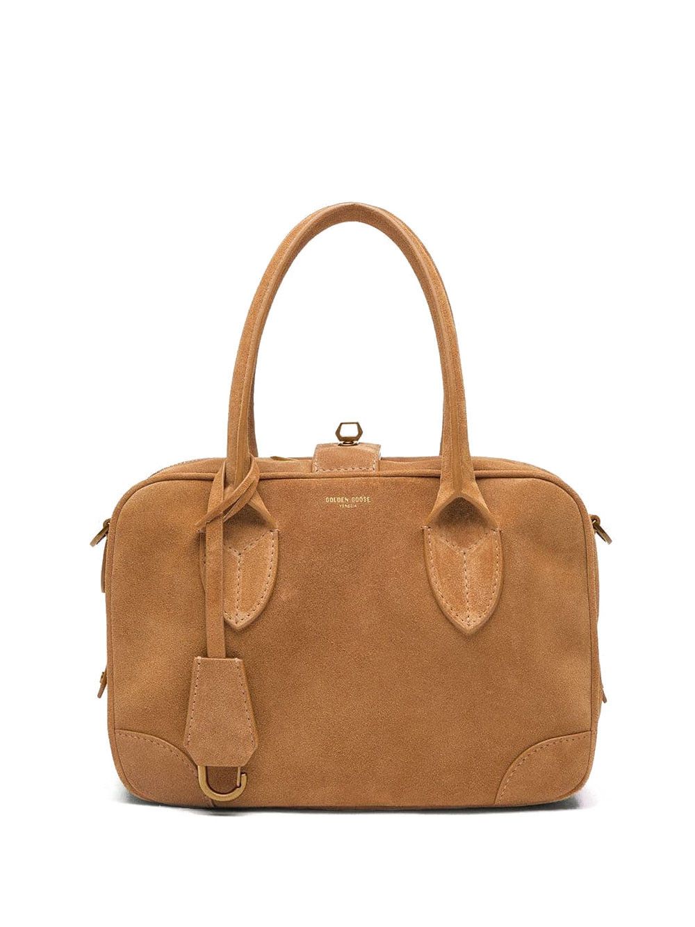 Vita Suede Bag With Gold Details, Women's