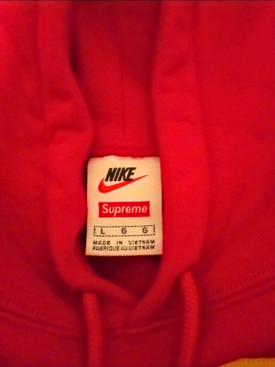 Nike × Supreme Supreme Nike Leather Applique Hoodie Size US L / EU 52-54 / 3 - 4 Thumbnail