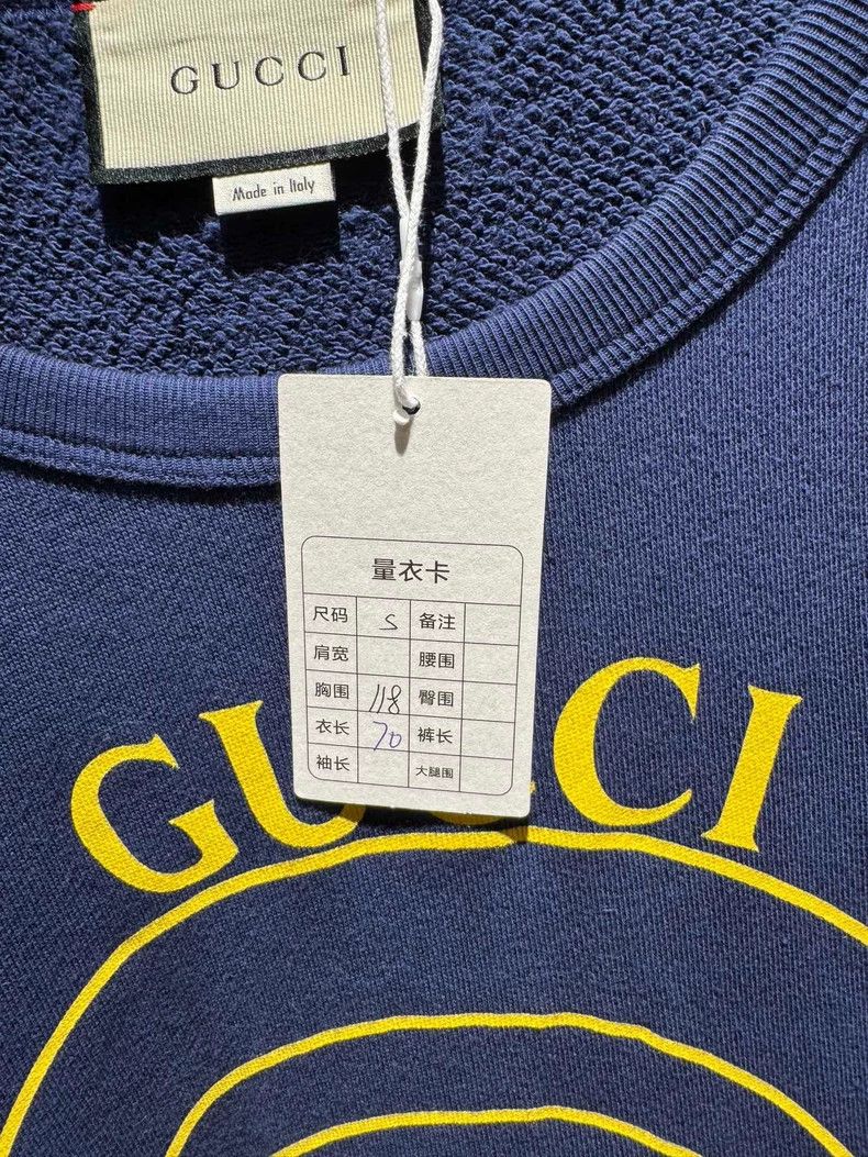 Gucci GucciYellow and blue contrast color double G logo sweatshir Size US S / EU 44-46 / 1 - 3 Thumbnail