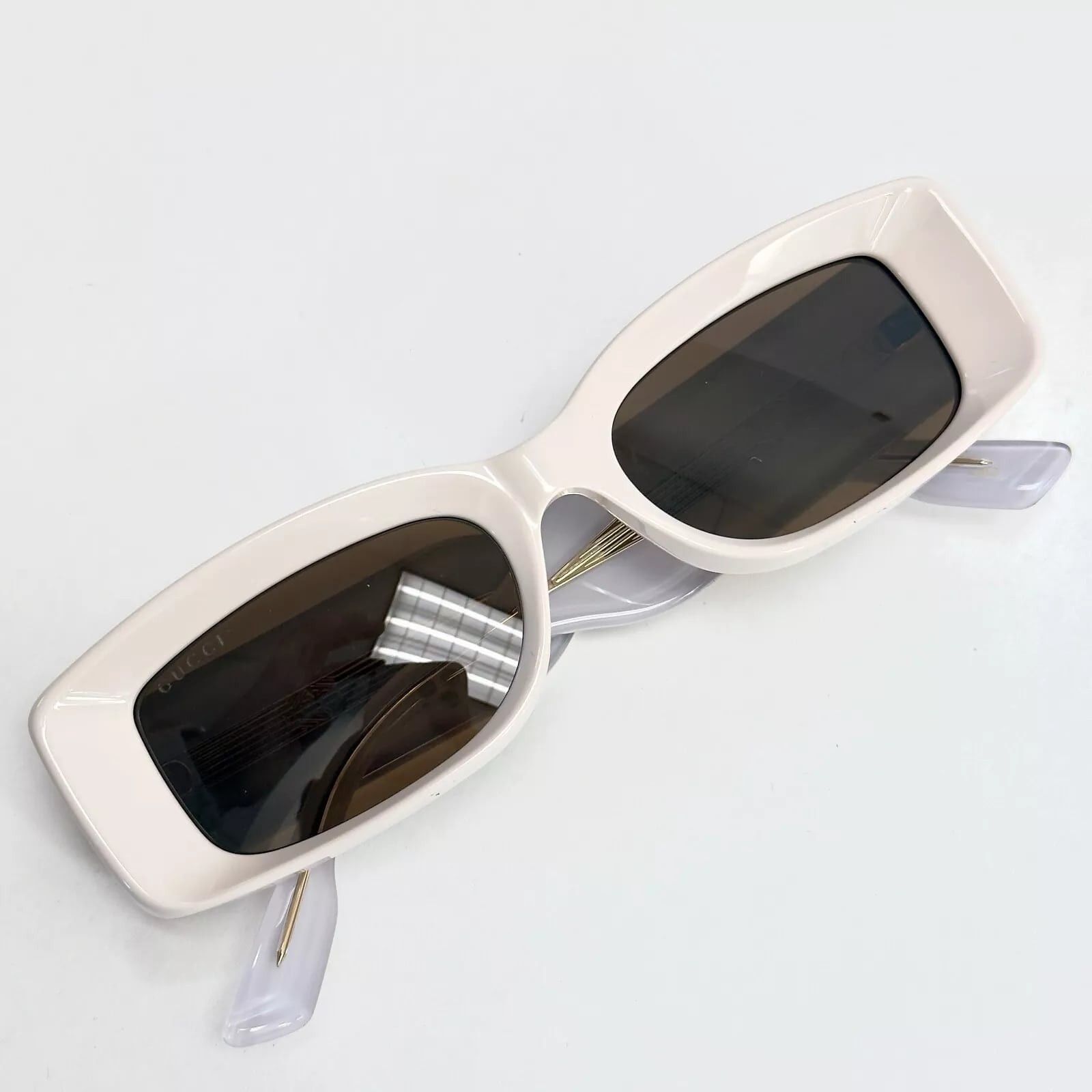 Gucci GUCCI 1528 Ivory Lilac Narrow Gg1528S Sunglasses 003 Size ONE SIZE - 5 Thumbnail