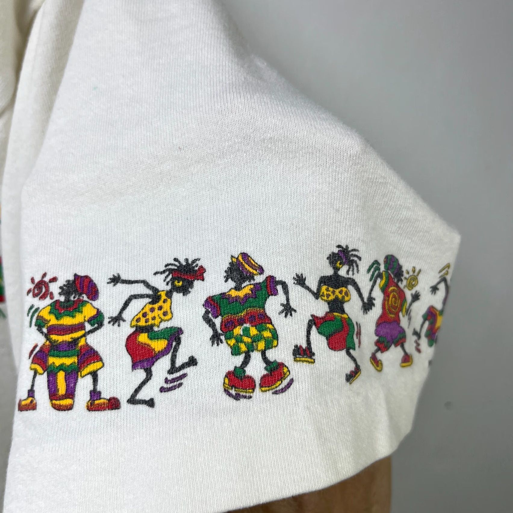 Vintage VINTAGE Jamaica Reggae Jam Rasta Single Stitch T-Shirt L Mens White 90s Size US L / EU 52-54 / 3 - 5 Thumbnail